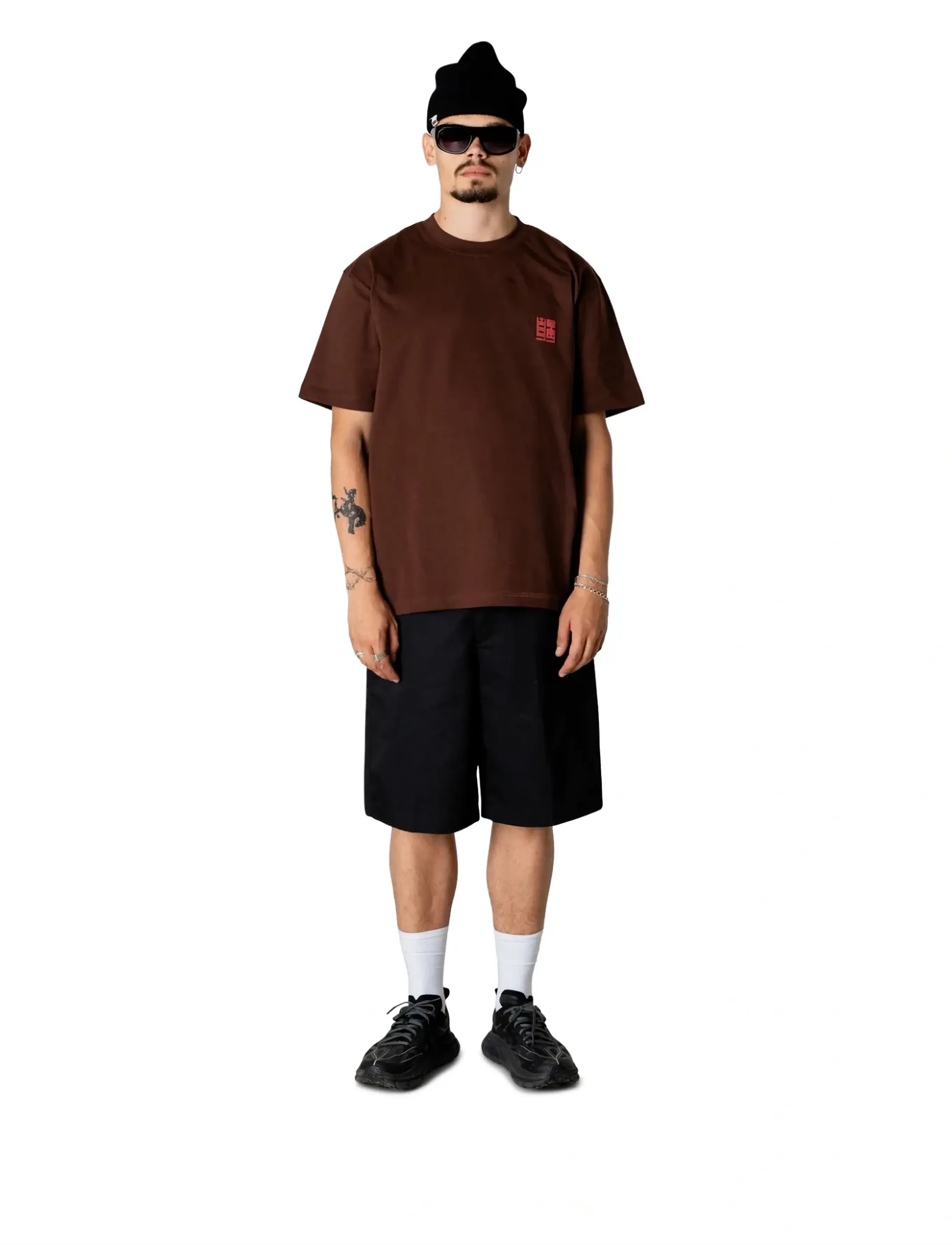Woodbird WBBaine Nopa Tee - T-Shirts - DARK BROWN / brown