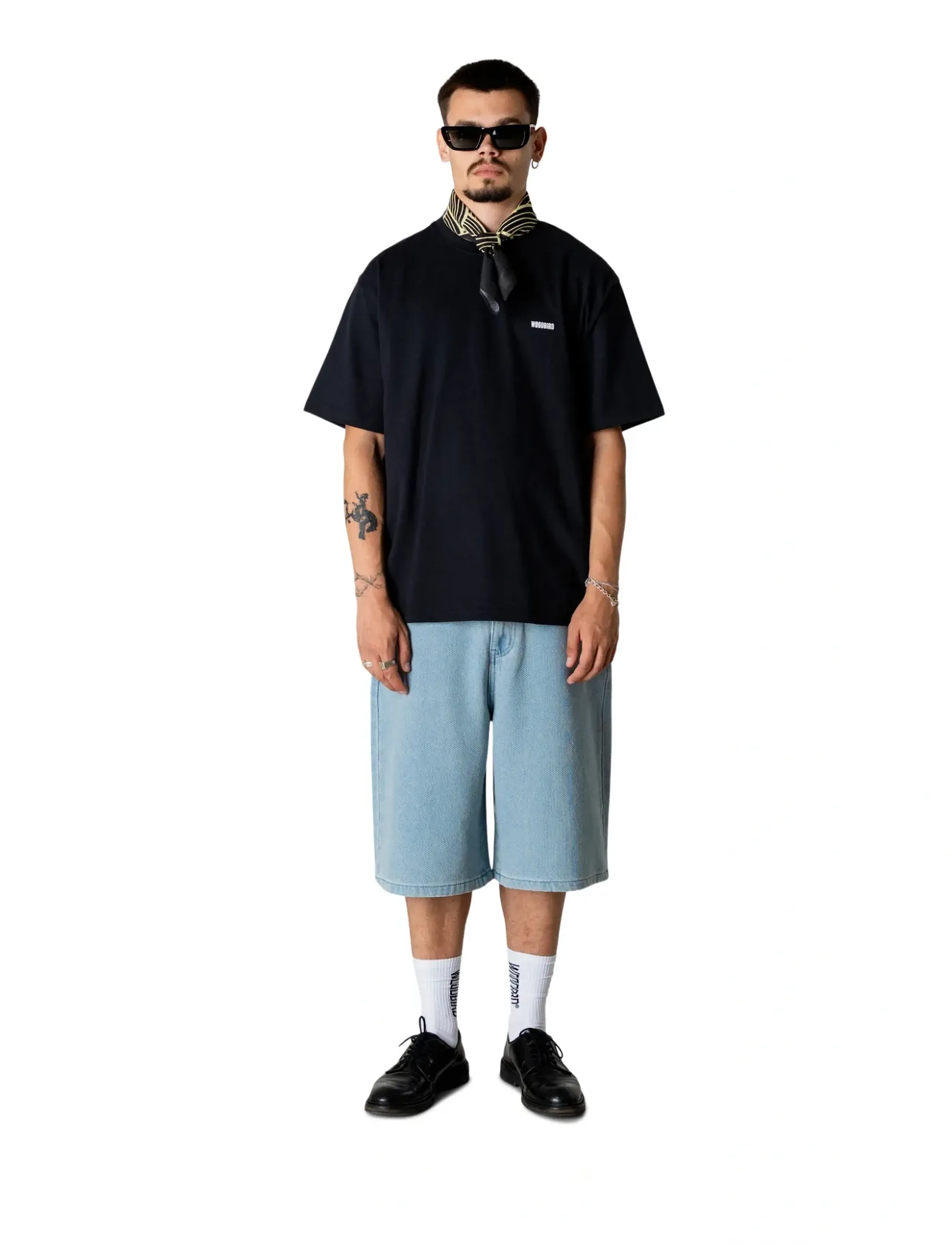 Woodbird Wbbaine Octo Tee, M, Black, T-Shirts > Kortærmede, Herre