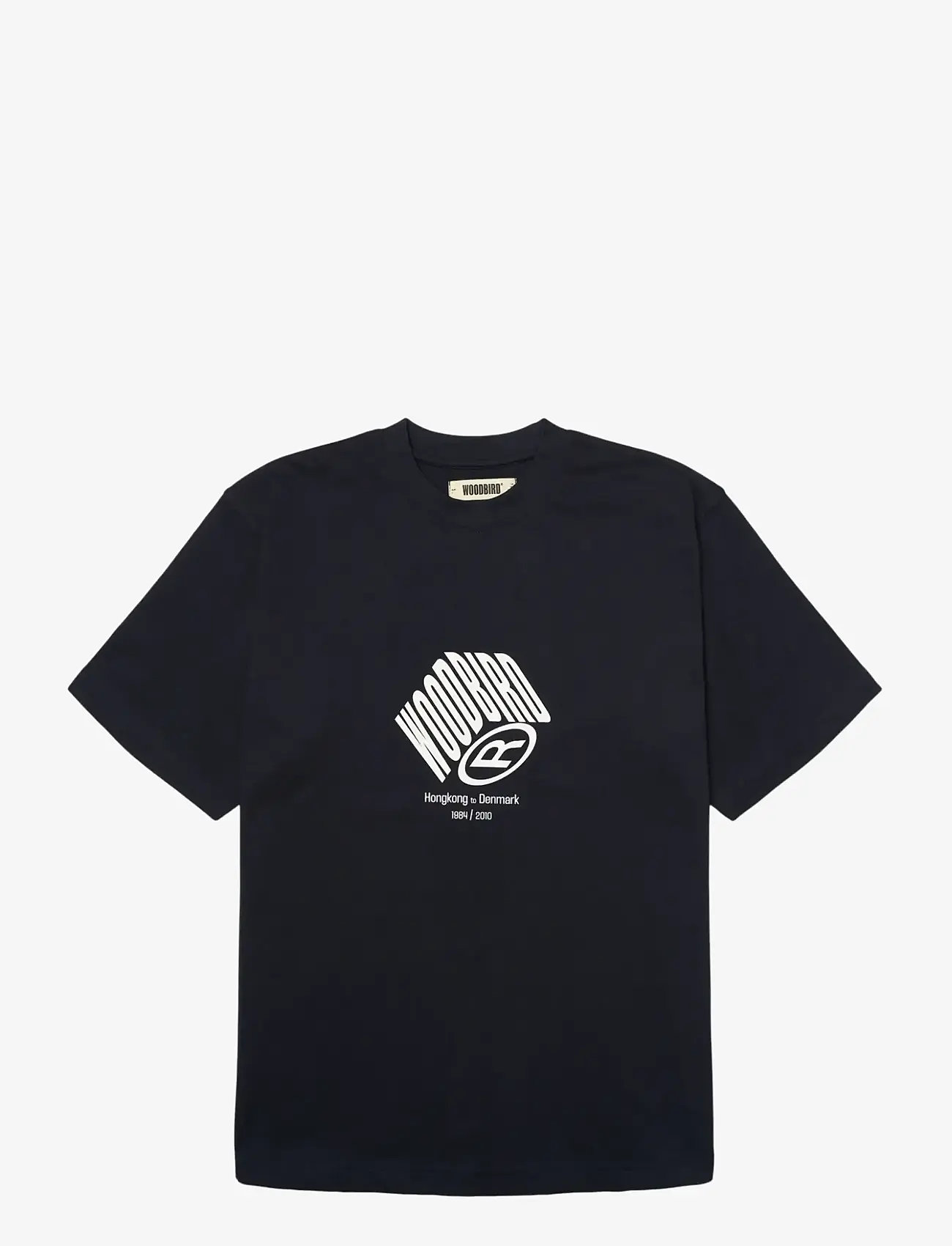 Woodbird - WBBaine Cube Tee - short-sleeved t-shirts - dark navy - 1