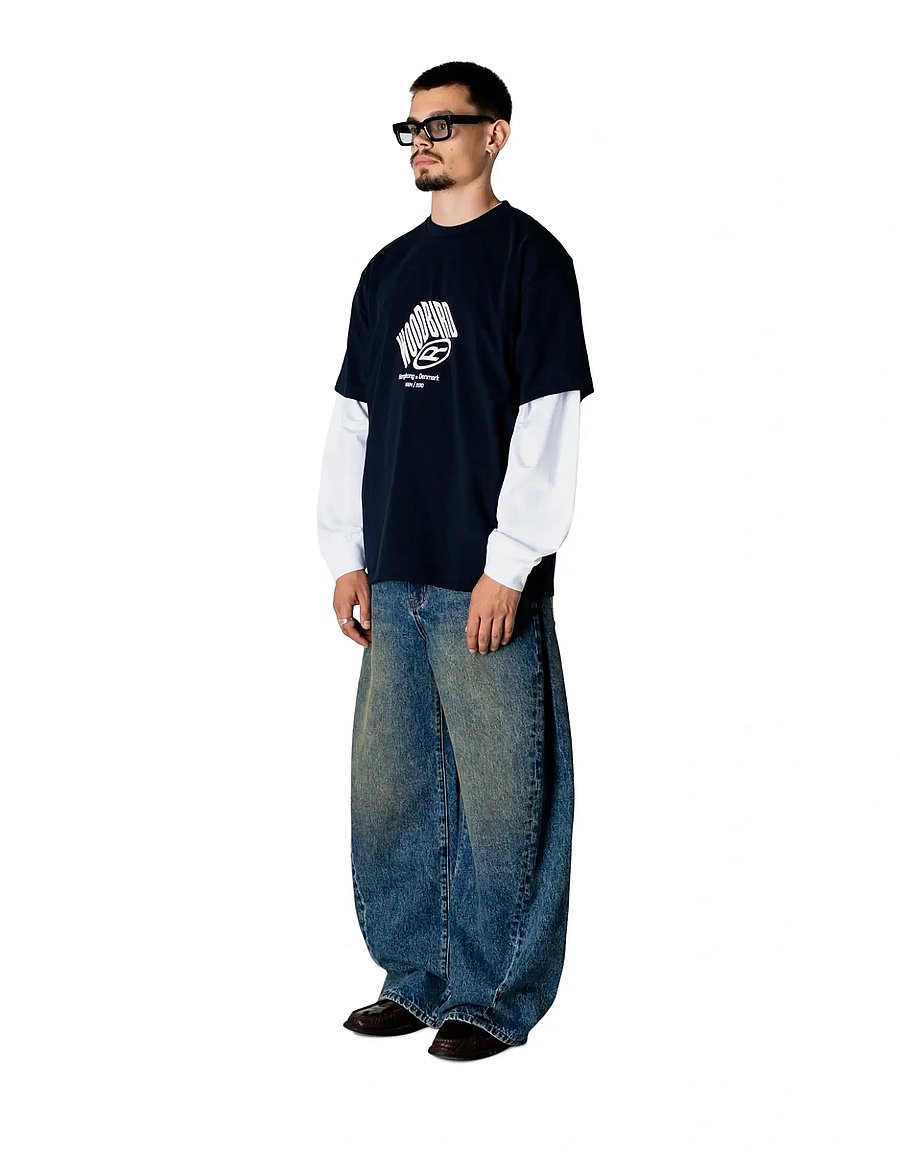 Woodbird - WBBaine Cube Tee - lühikeste varrukatega t-särgid - dark navy - 3