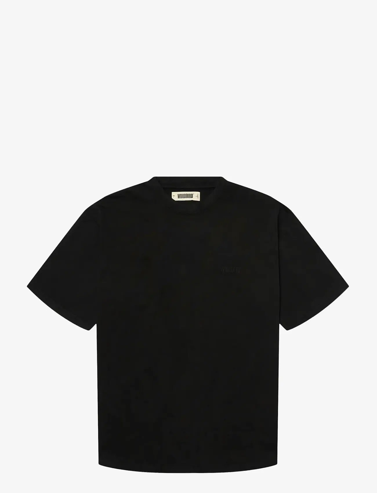 Woodbird - WBBaine Warp Acid Tee - kortærmede t-shirts - washed black - 1