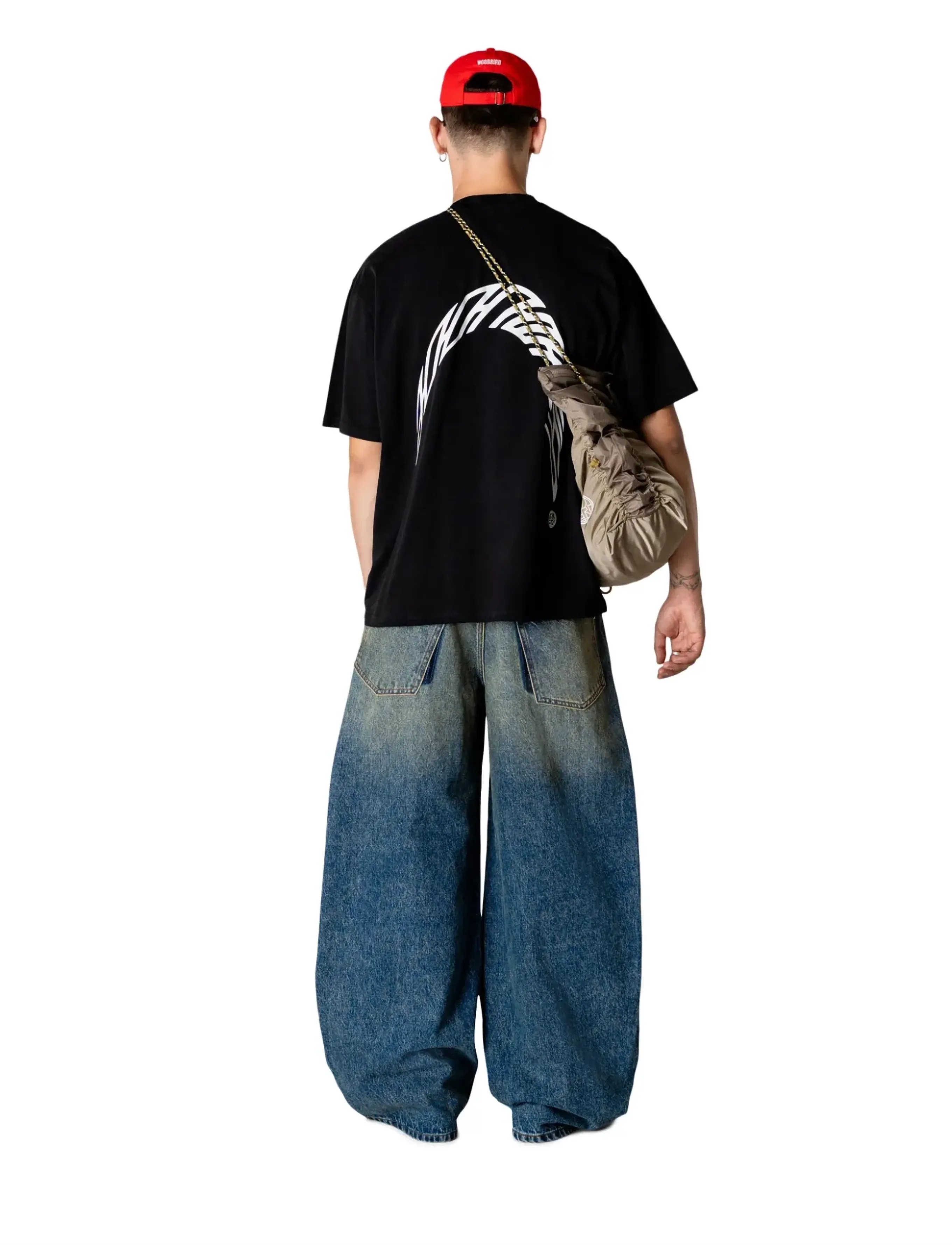 Woodbird - WBBaine Warp Acid Tee - lühikeste varrukatega t-särgid - washed black - 4