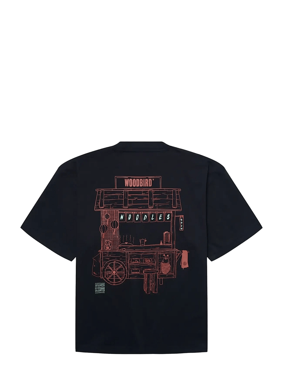 Woodbird - WBBeam Cart Tee - kortärmade t-shirts - dark navy - 2