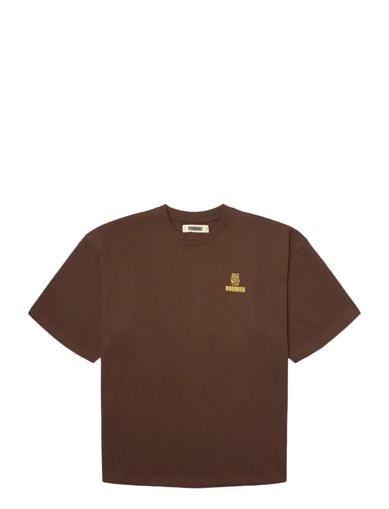 Woodbird WBBeam Lucky Tee - T-Shirts - DARK BROWN / brown