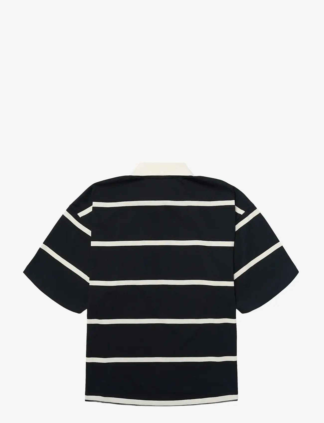 Woodbird - WBHiro S/S Stripe Zip Polo - dzianinowe bluzki polo - off white-navy - 2