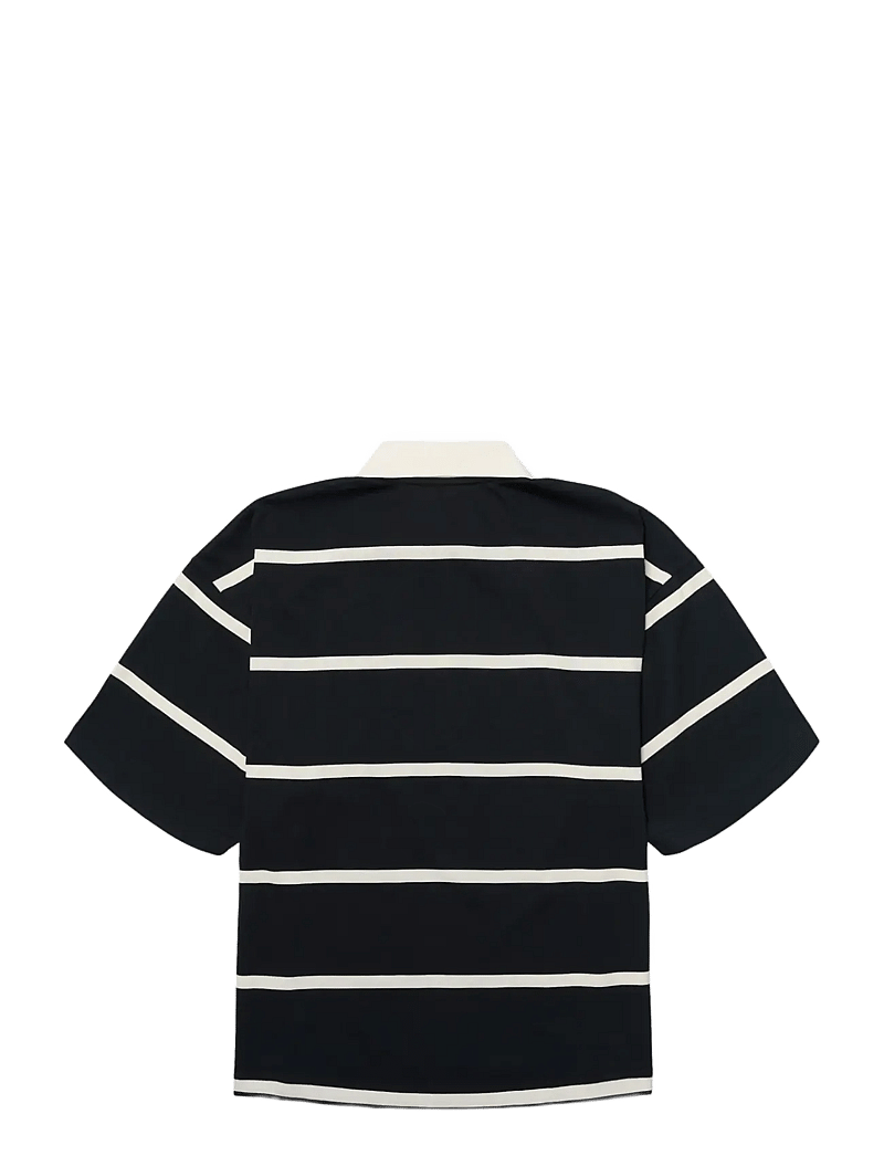 Woodbird - WBHiro S/S Stripe Zip Polo - dzianinowe bluzki polo - off white-navy - 2