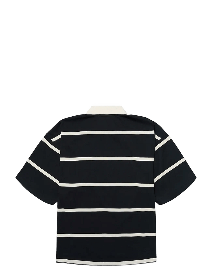 Woodbird - WBHiro S/S Stripe Zip Polo - neulotut poolot - off white-navy - 2