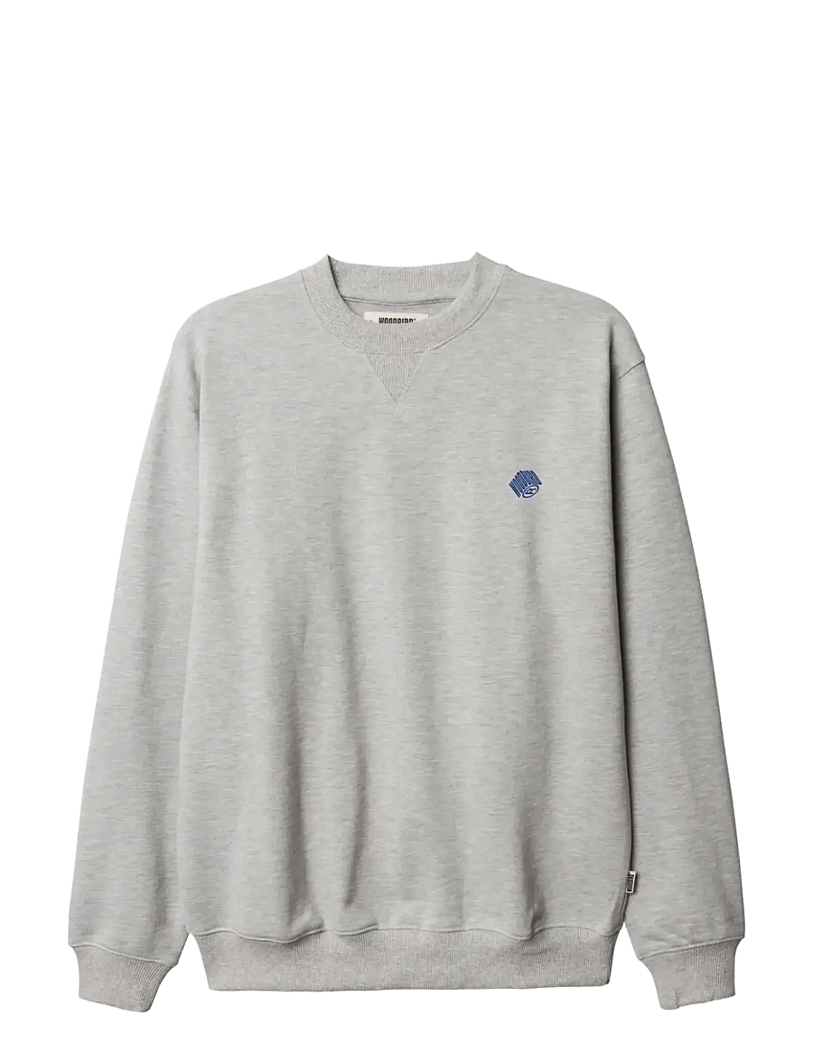 Woodbird - WBCane Octo Crew - rund hals - grey melange - 1