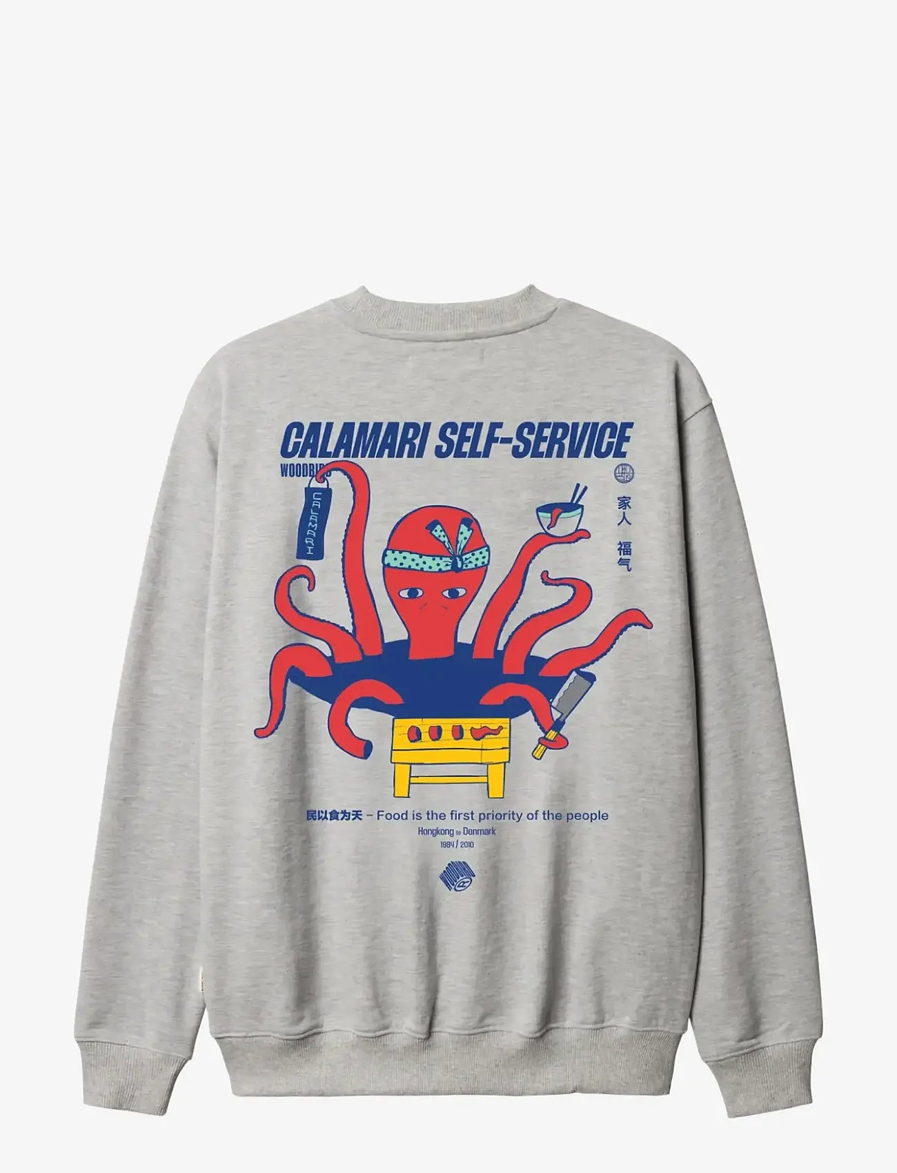 Woodbird - WBCane Octo Crew - rundhals - grey melange - 2