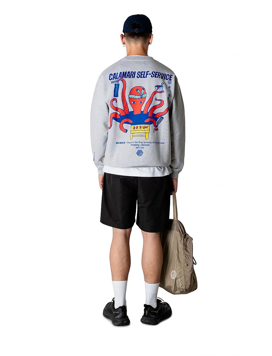 Woodbird - WBCane Octo Crew - rund hals - grey melange - 4