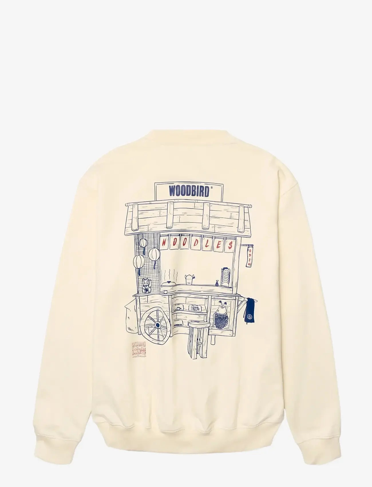 Woodbird - WBCane Cart Crew - rund hals - off white - 2