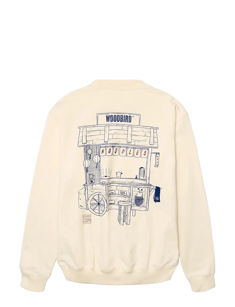 Woodbird - WBCane Cart Crew - rund hals - off white - 2