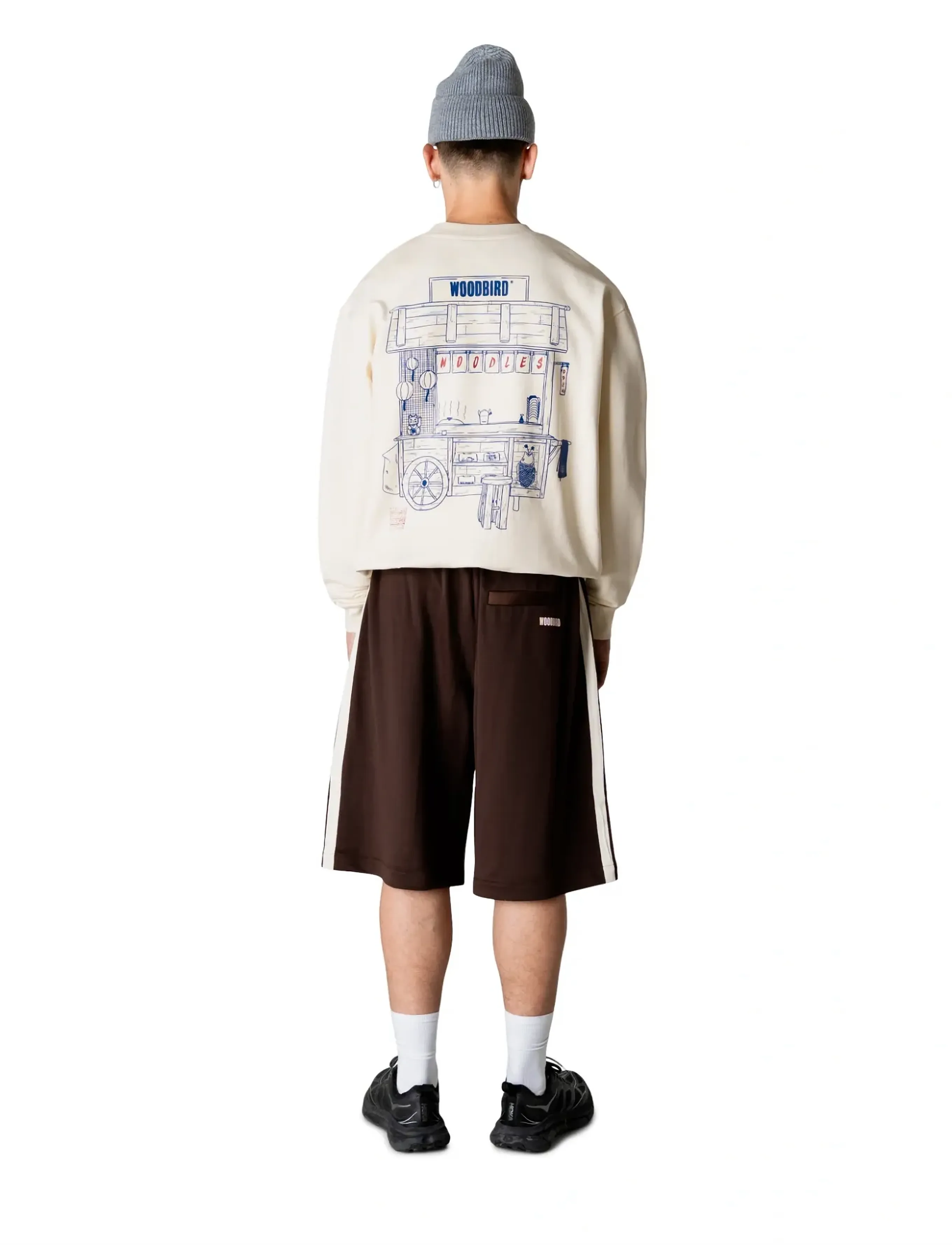 Woodbird - WBCane Cart Crew - Ümmarguse kaelusega kudumid - off white - 4