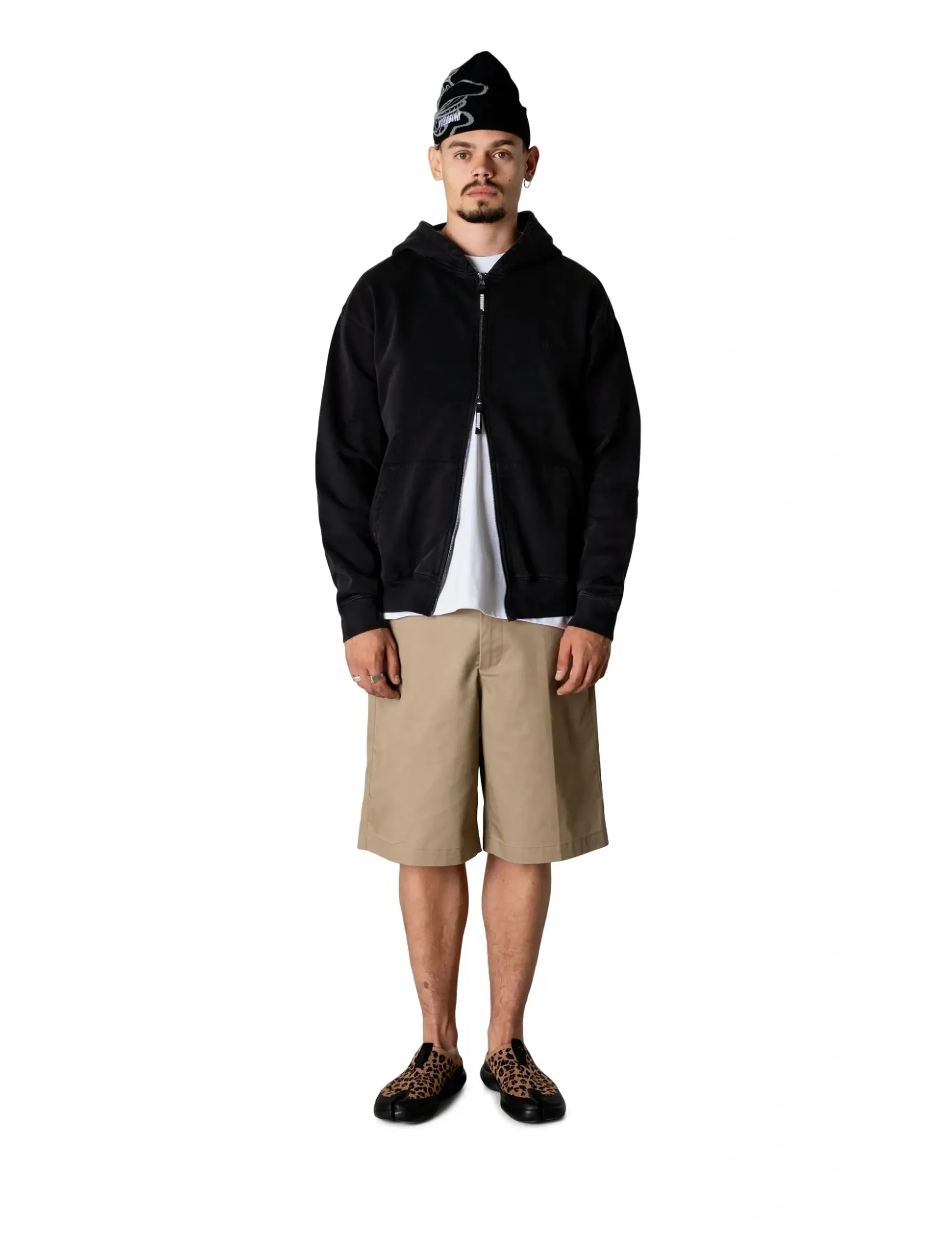 Woodbird Wbpacs Warp Acid Zip Hoodie, M, Sweatshirts & Hoodies, Schwarz - Männerswear