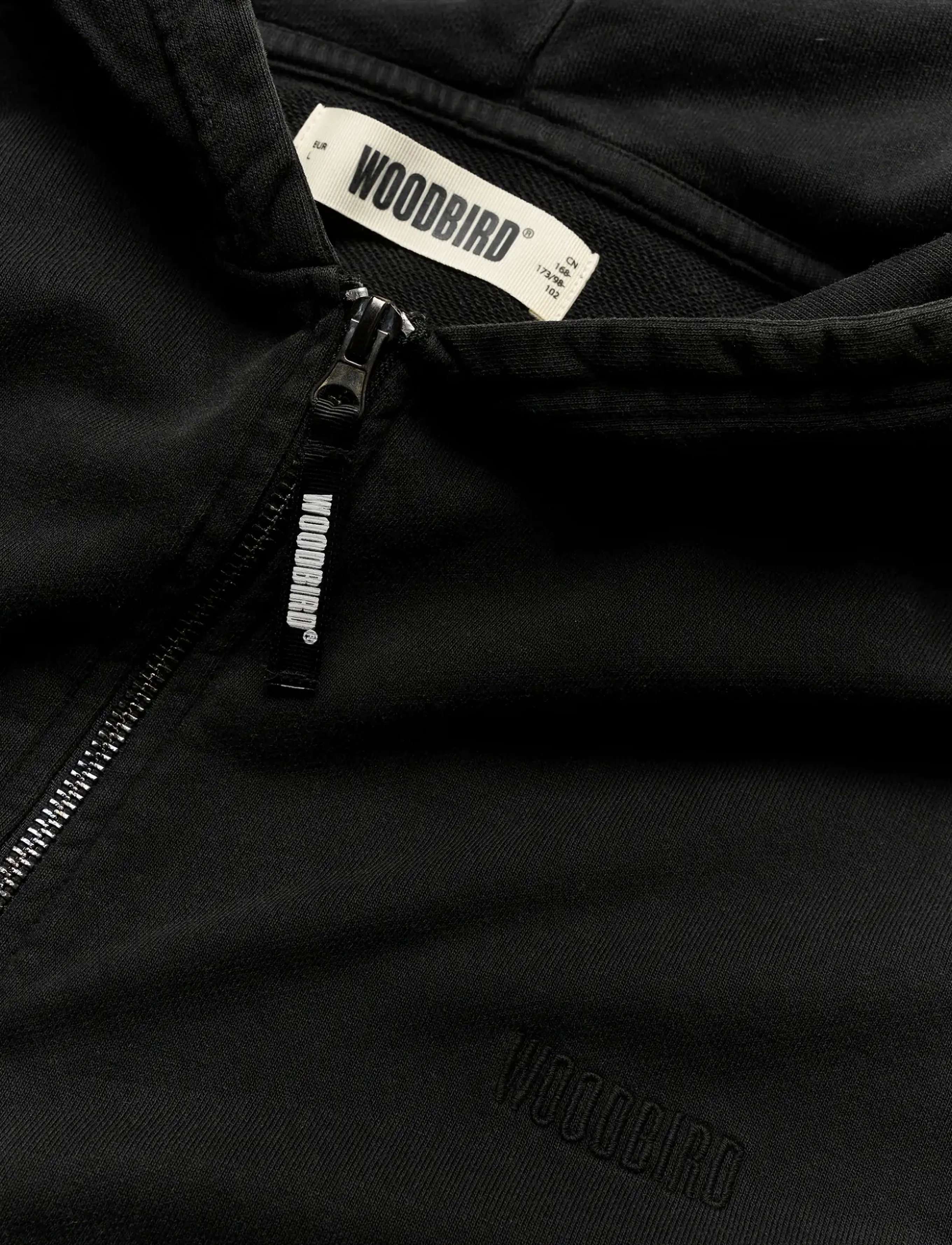 Woodbird - WBPacs Warp Acid Zip Hoodie - kapuzenpullover - washed black - 5