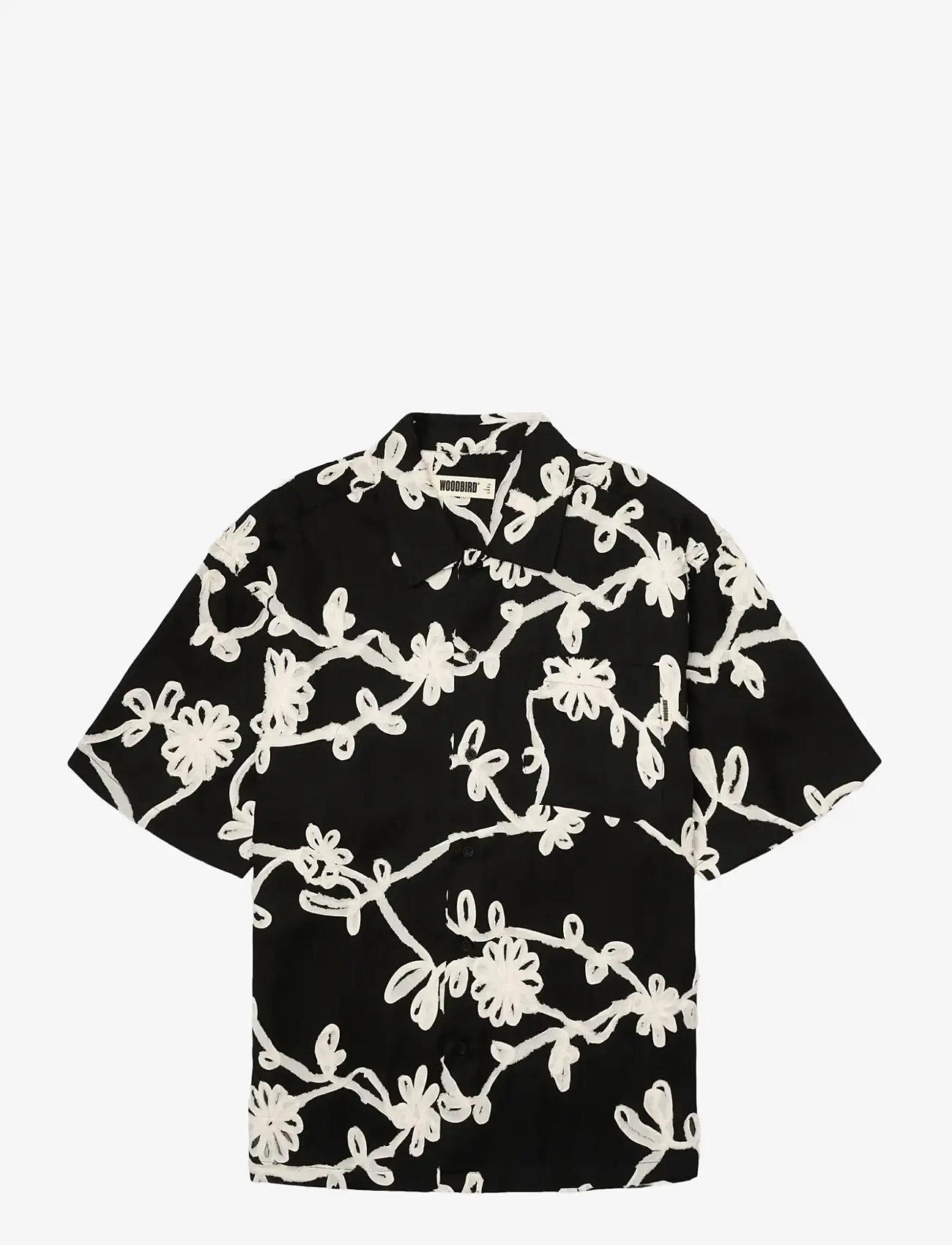 Woodbird - WBWang Bind Shirt - mønstrede skjorter - black - 1