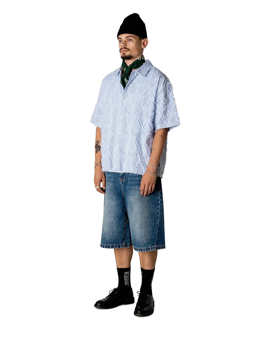 Woodbird - WBWang Fil Coupe Shirt - gestreifte hemden - blue stripe - 3