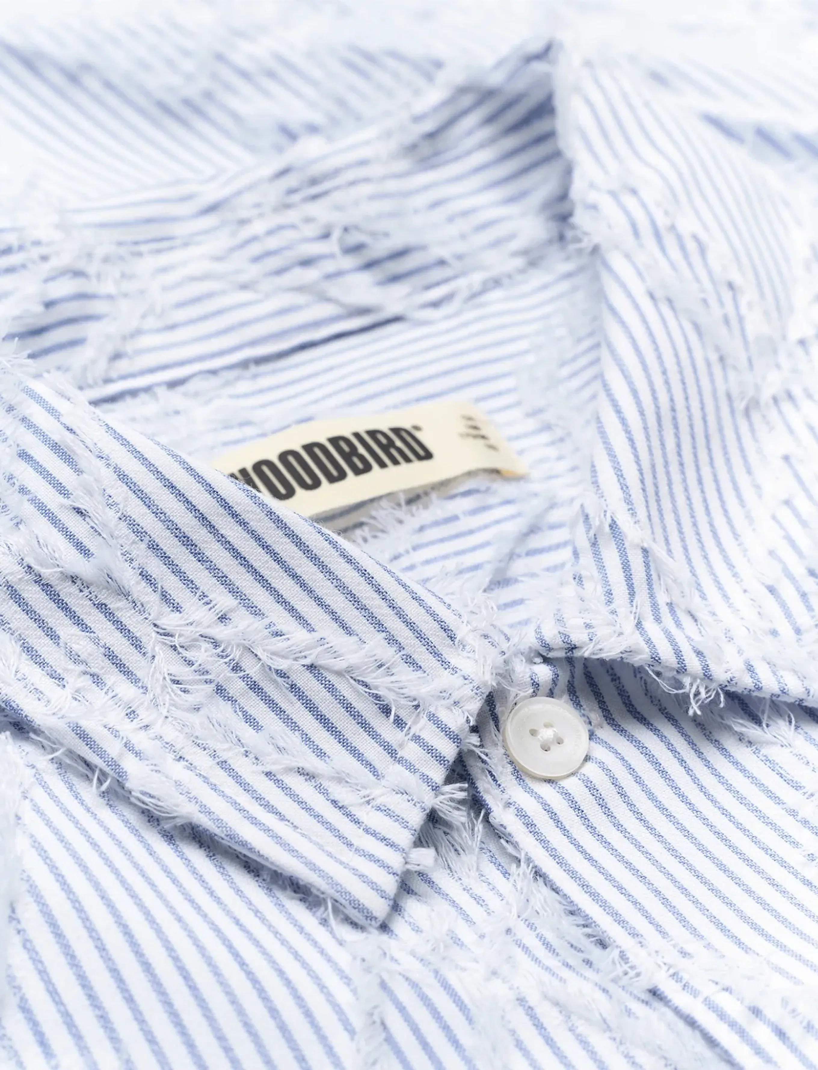 Woodbird - WBWang Fil Coupe Shirt - stribede skjorter - blue stripe - 5