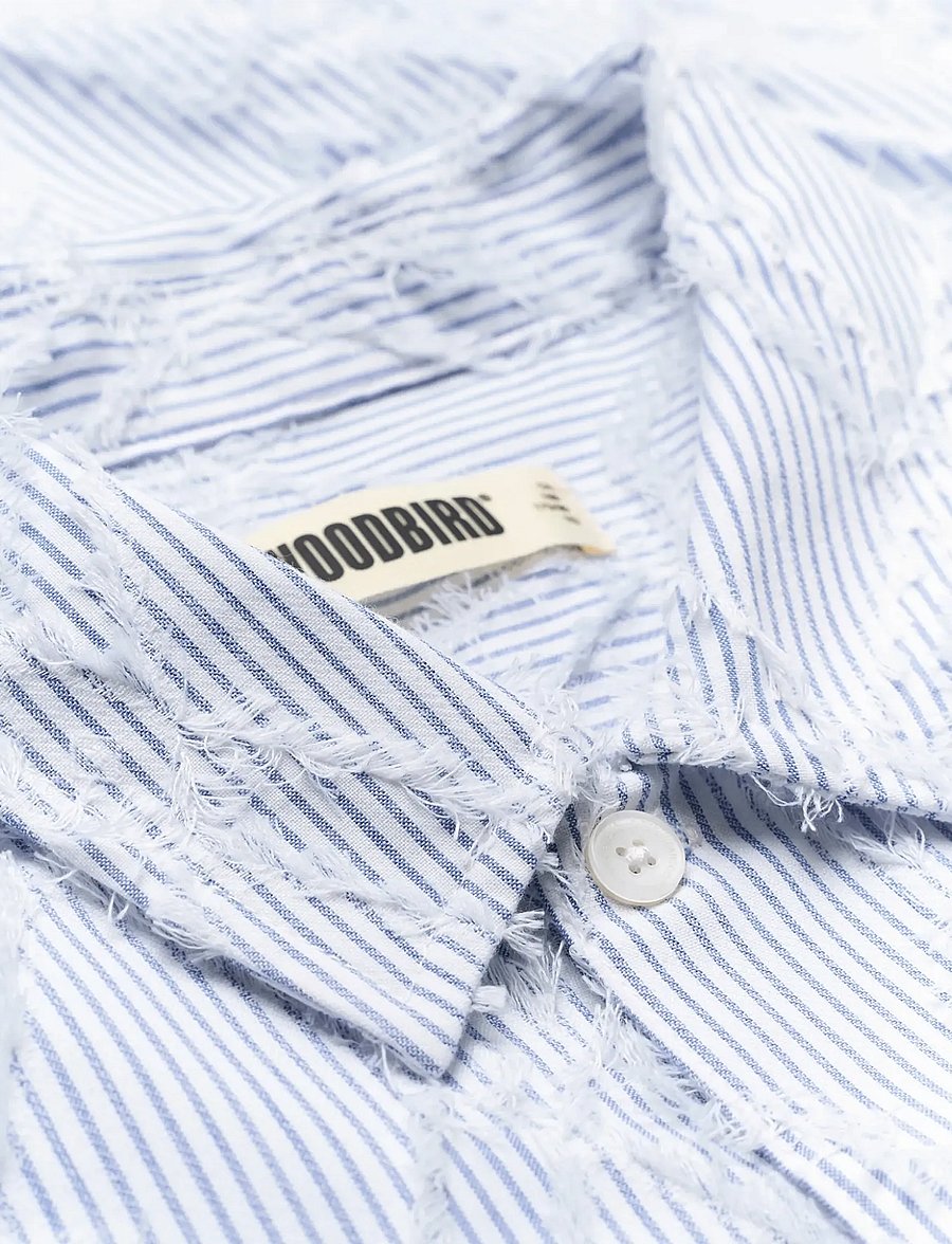 Woodbird - WBWang Fil Coupe Shirt - gestreifte hemden - blue stripe - 5