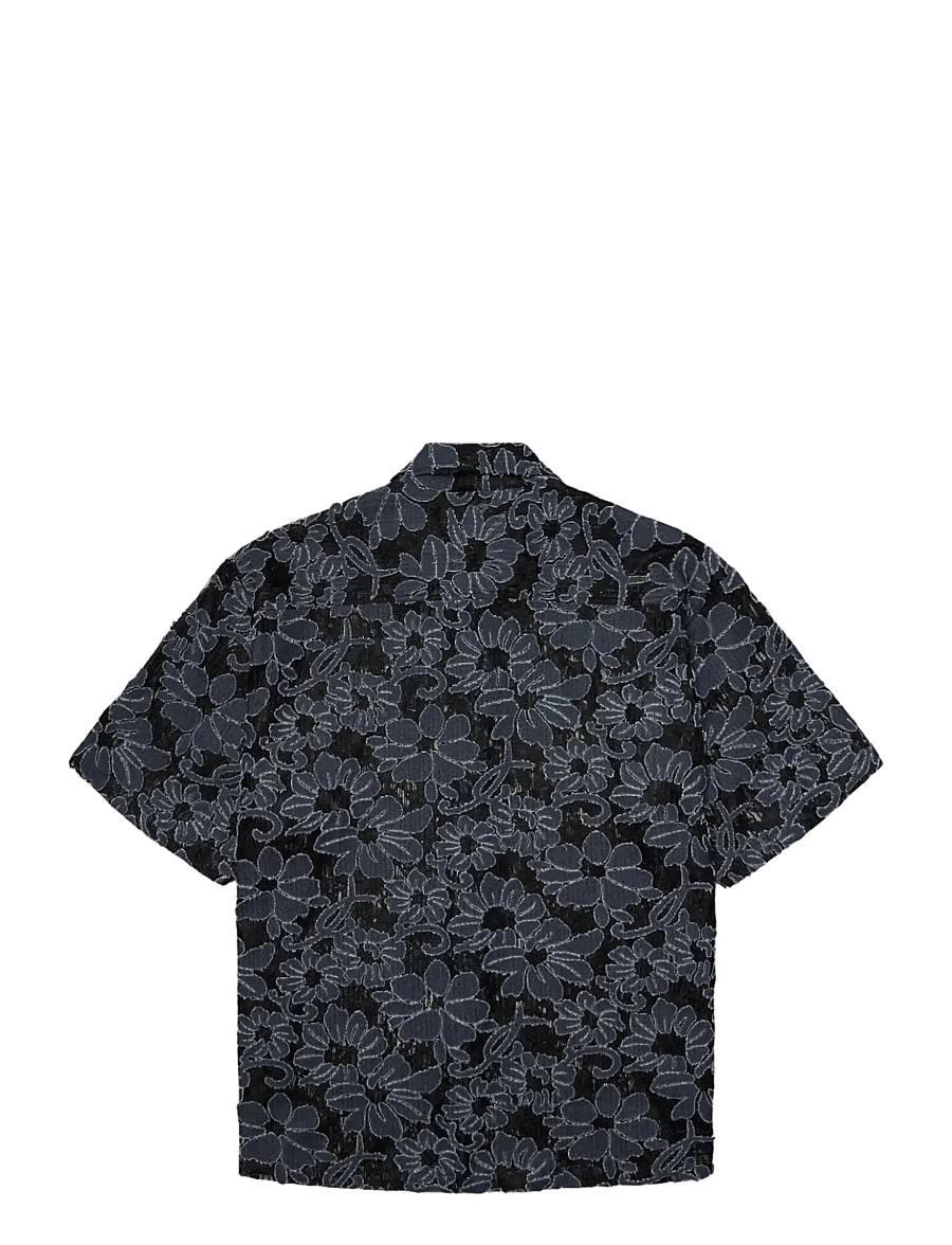 Woodbird - WBWang Denim Lace Shirt - mønstrede skjorter - blue-black - 2