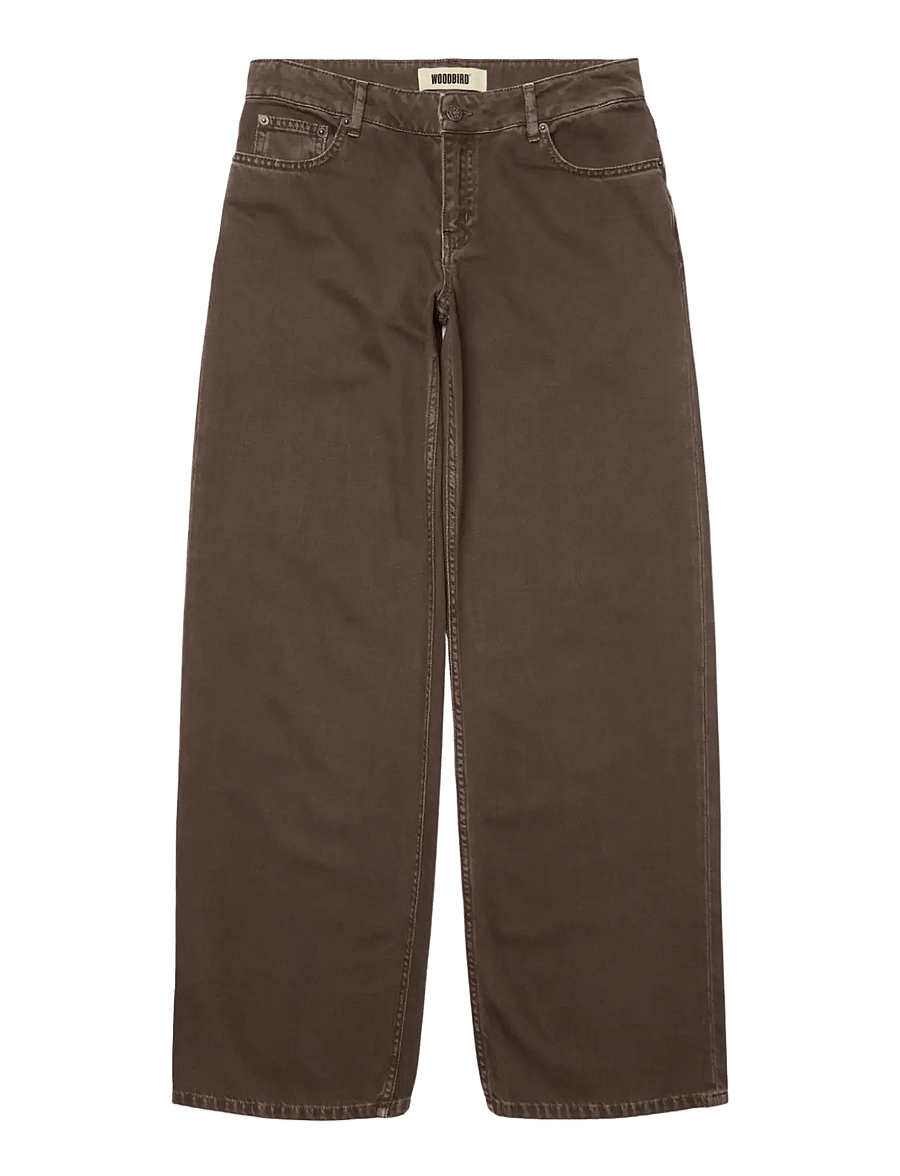 Woodbird - WBAya Brown Jeans - laia säärega teksad - brown - 1
