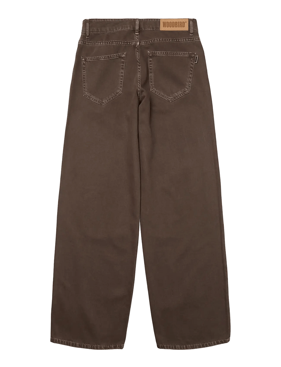 Woodbird - WBAya Brown Jeans - laia säärega teksad - brown - 2