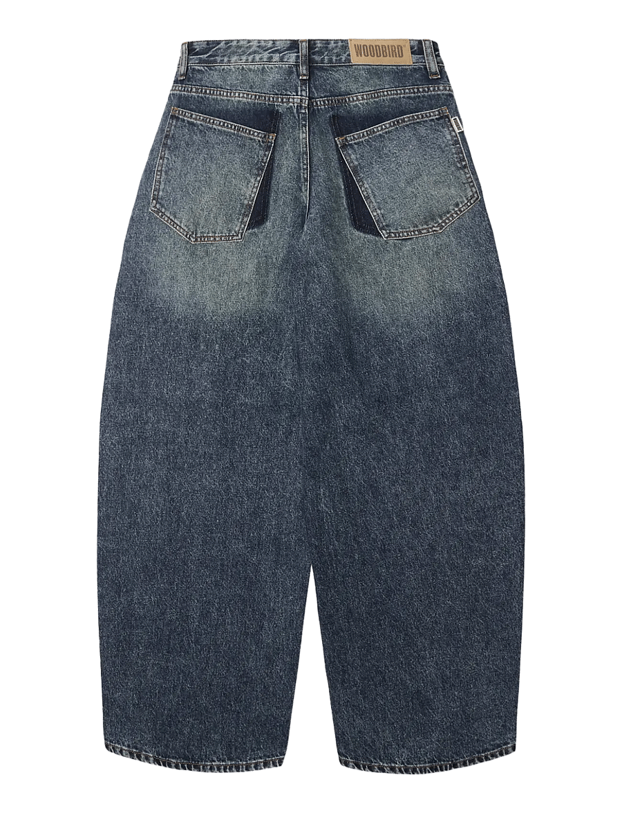 Woodbird - WBVega twisted Jeans - barrel-teksad - blue vintage - 2