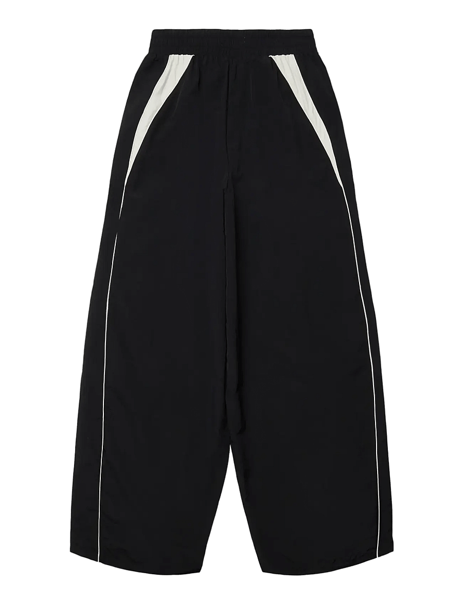 Woodbird - WBPoke Sport Pants - hosen mit weitem bein - black-off white - 2