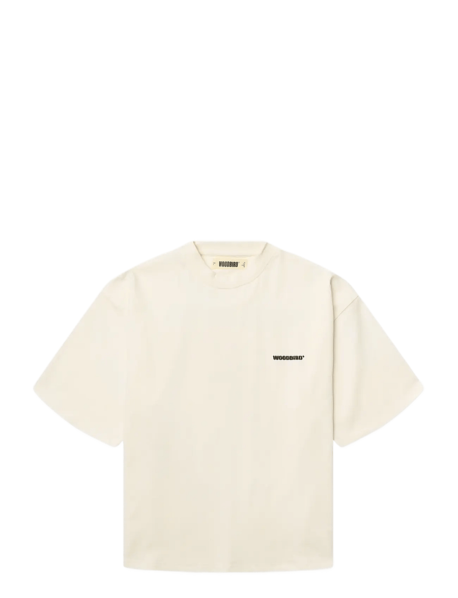 Woodbird - WBJuno Tram Tee - t-shirts - off white - 1