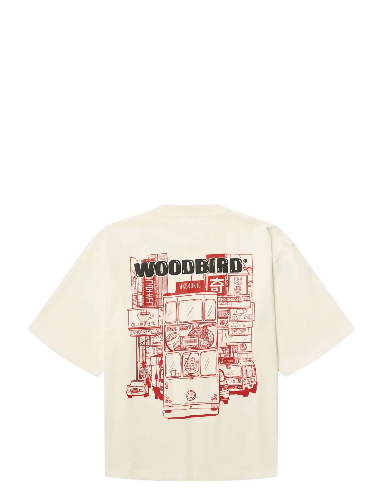 Woodbird - WBJuno Tram Tee - t-shirts - off white - 2