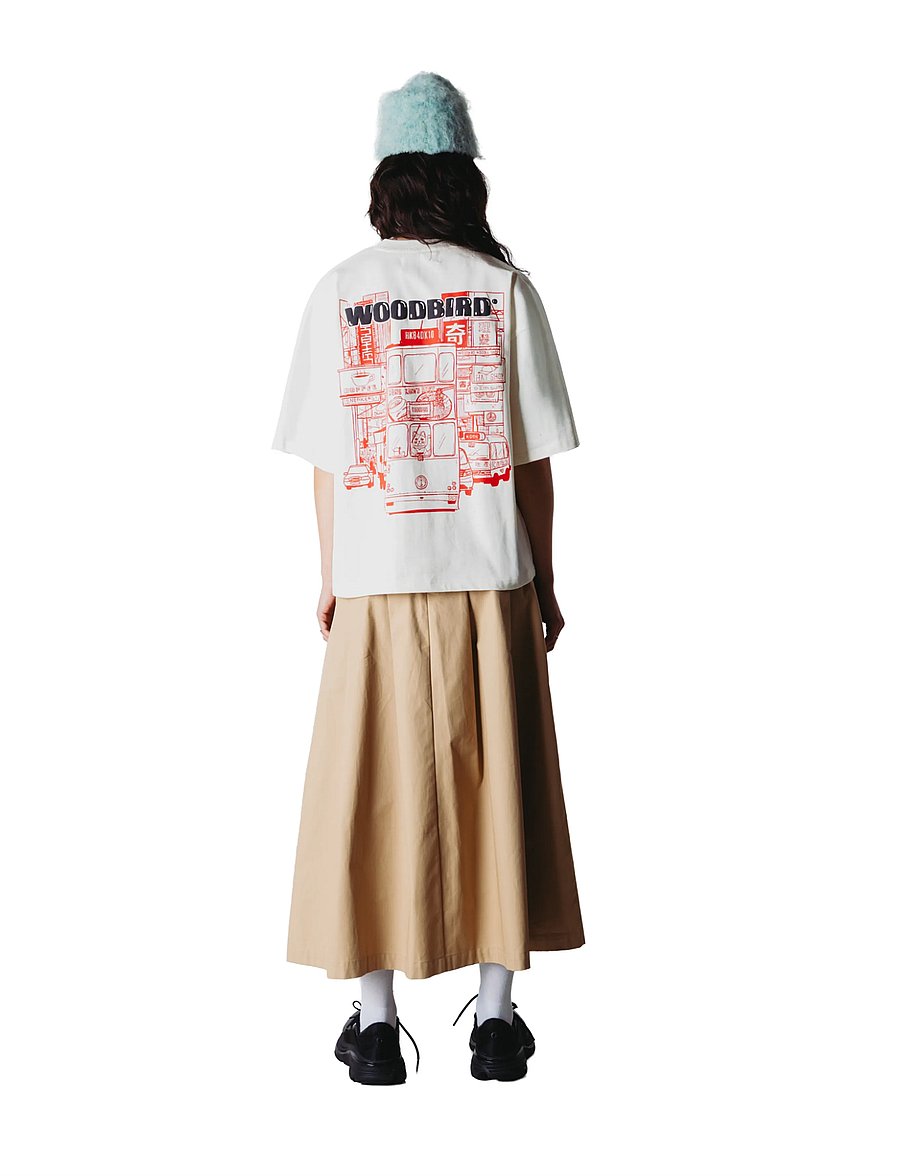 Woodbird - WBJuno Tram Tee - t-shirts - off white - 0