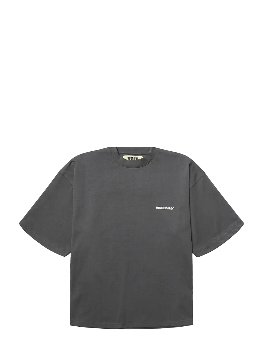 Woodbird - WBJuno Tram Tee - t-shirts - slate blue - 1