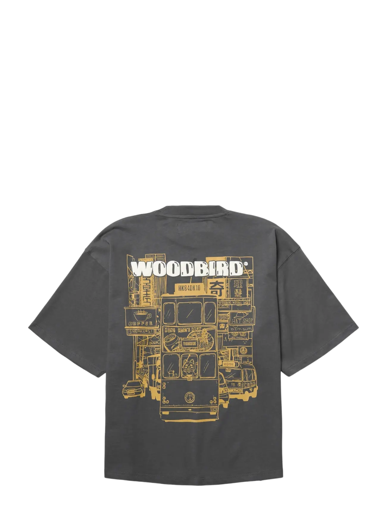 Woodbird - WBJuno Tram Tee - t-shirts - slate blue - 2