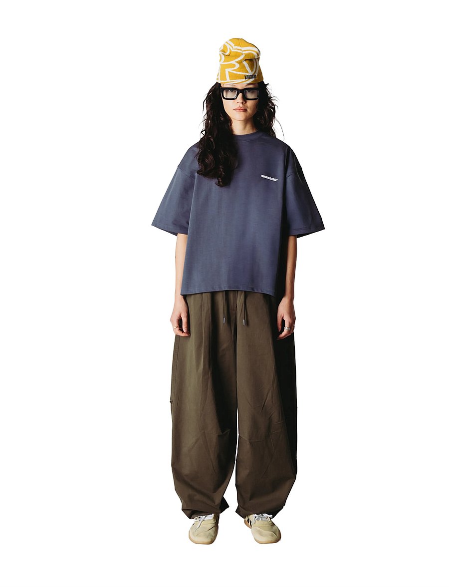Woodbird - WBJuno Tram Tee - t-shirts - slate blue - 0