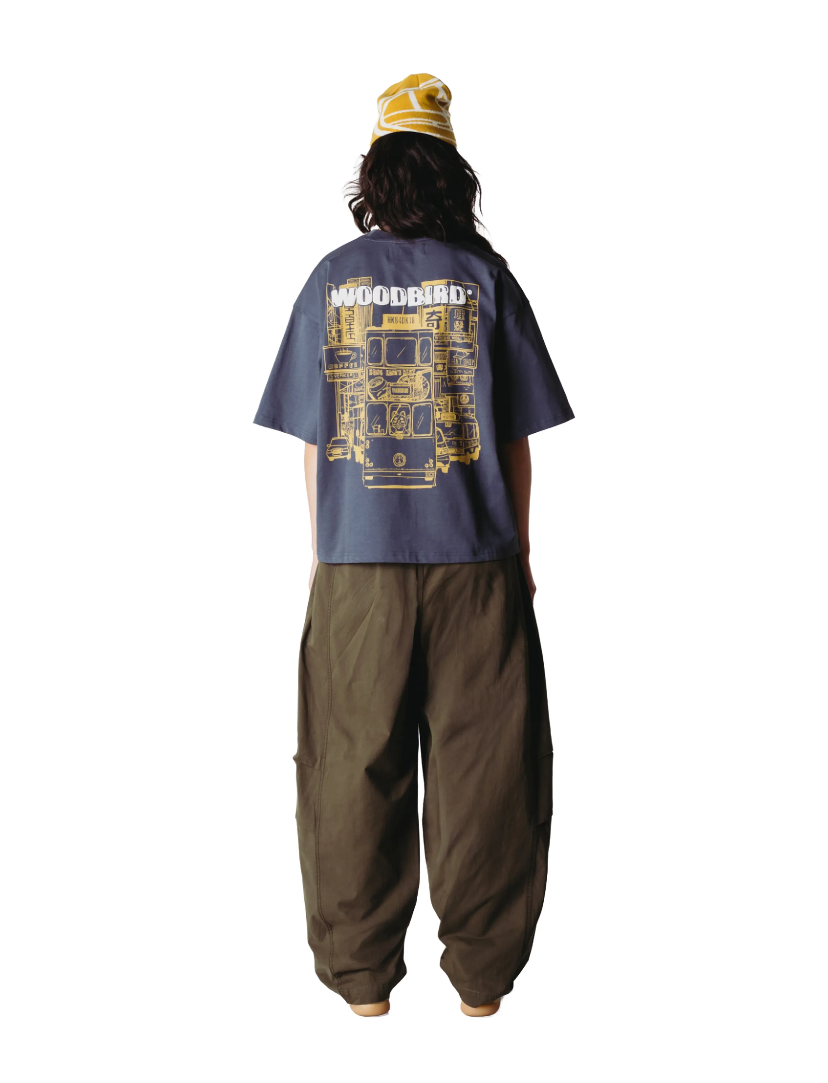 Woodbird - WBJuno Tram Tee - t-shirts - slate blue - 4