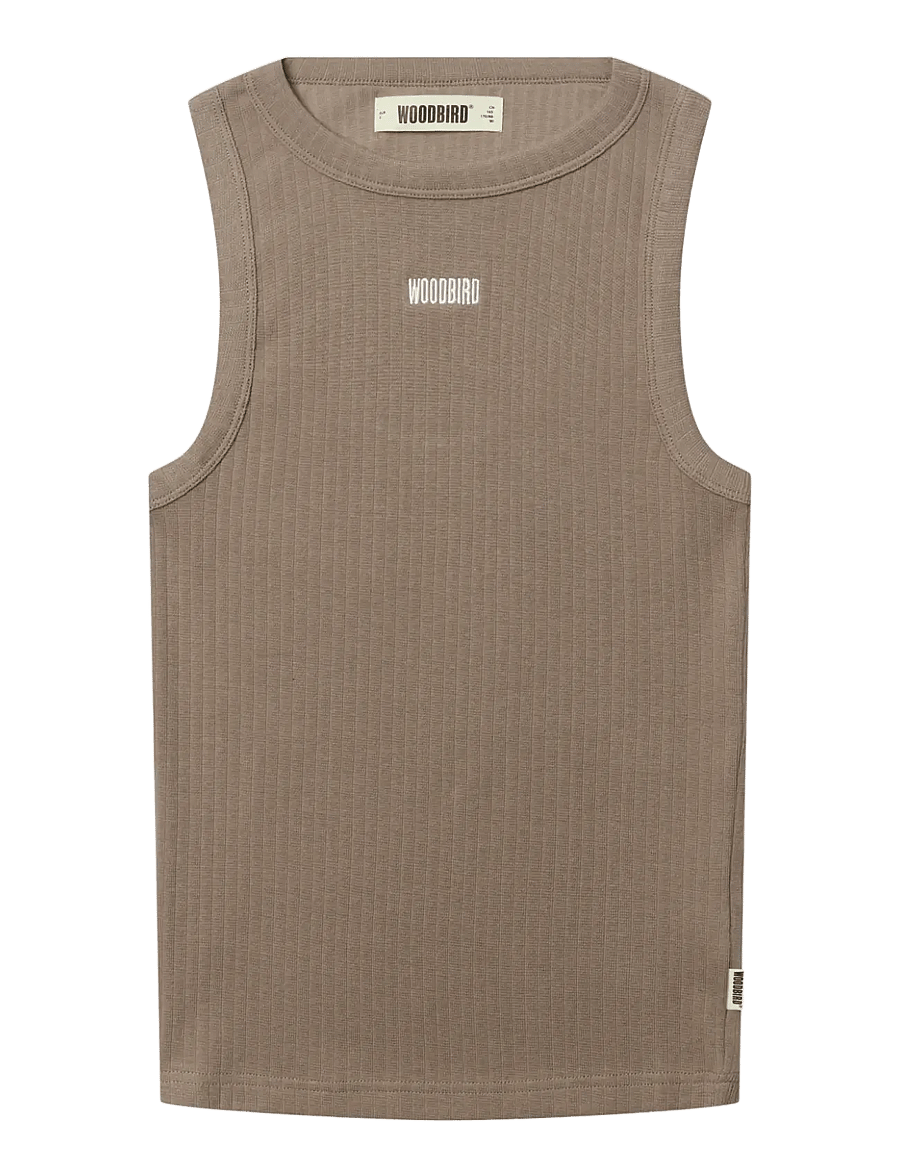 Woodbird - WBDee Base Tank Top - tanktops - dark sand - 1