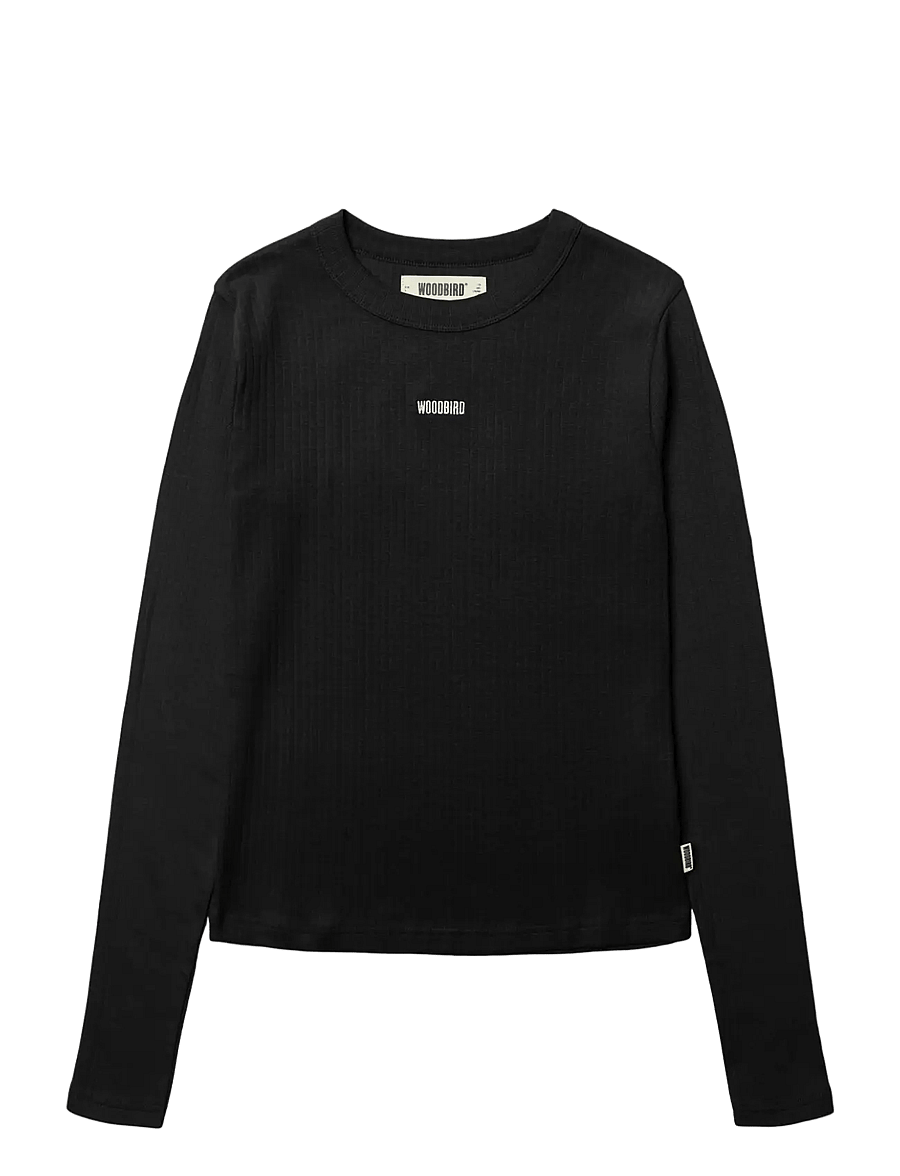 Woodbird - WBXao LS Base Tee - langärmlige tops - black - 0
