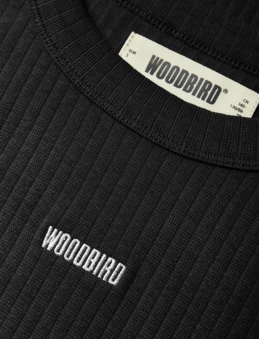 Woodbird - WBXao LS Base Tee - langärmlige tops - black - 2