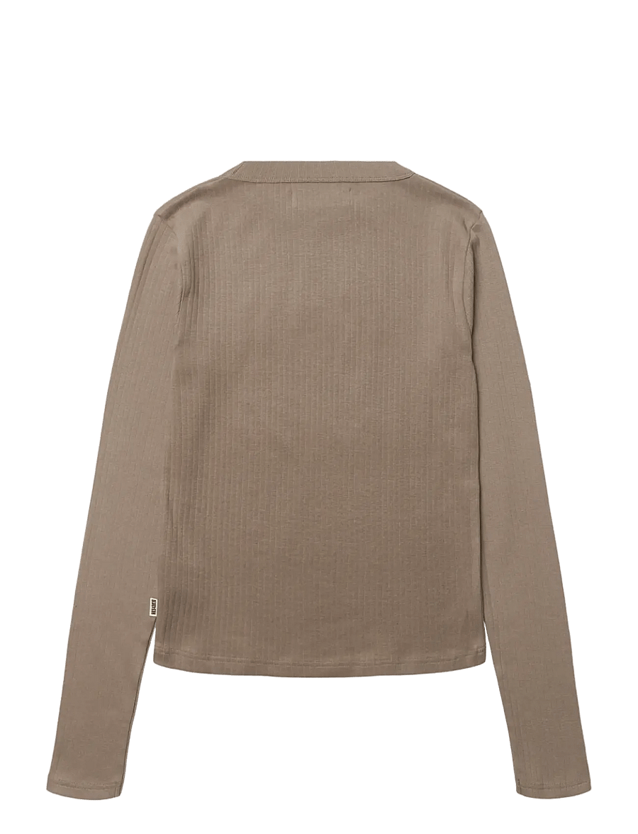Woodbird - WBXao LS Base Tee - langærmede toppe - dark sand - 2