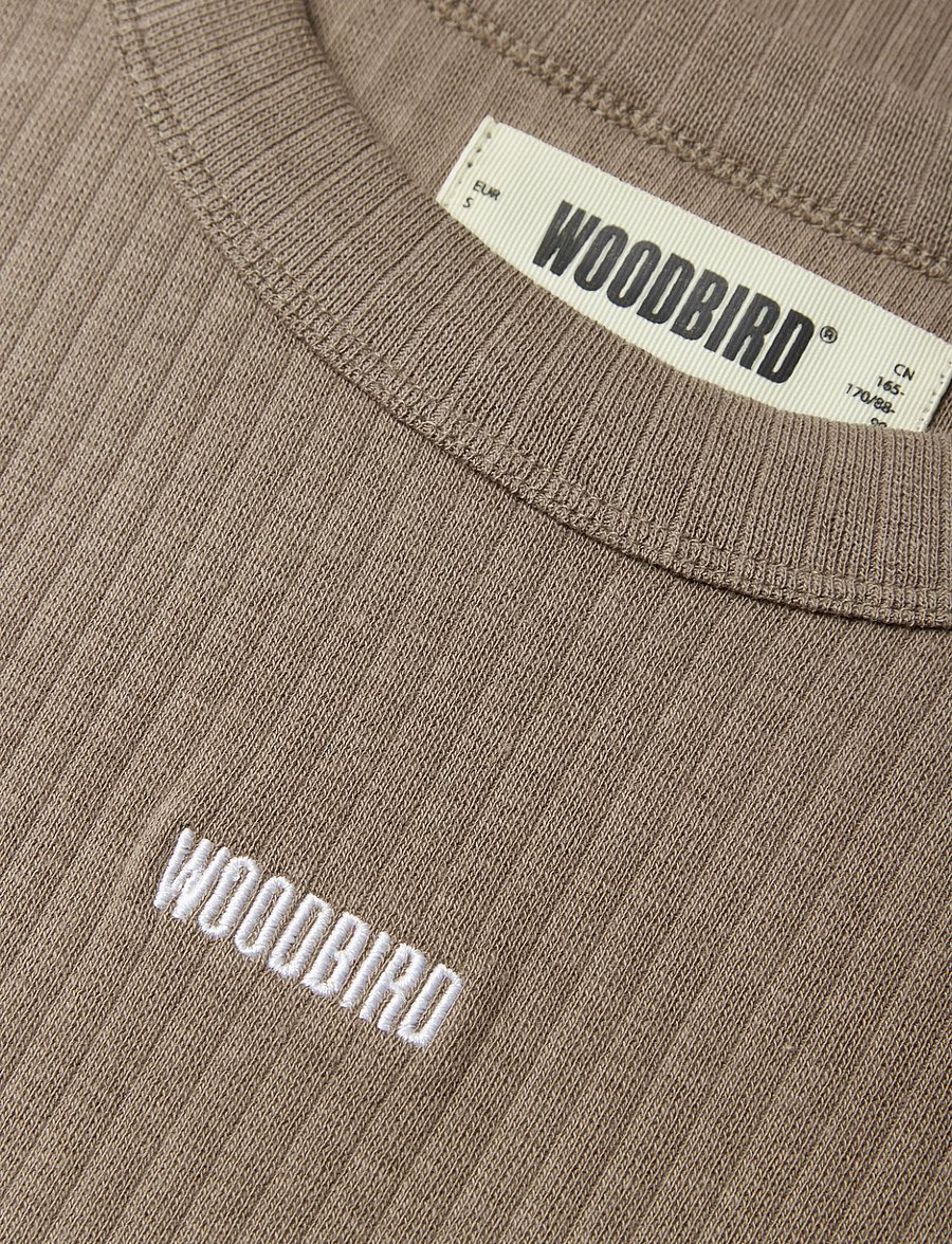 Woodbird - WBXao LS Base Tee - langærmede toppe - dark sand - 5