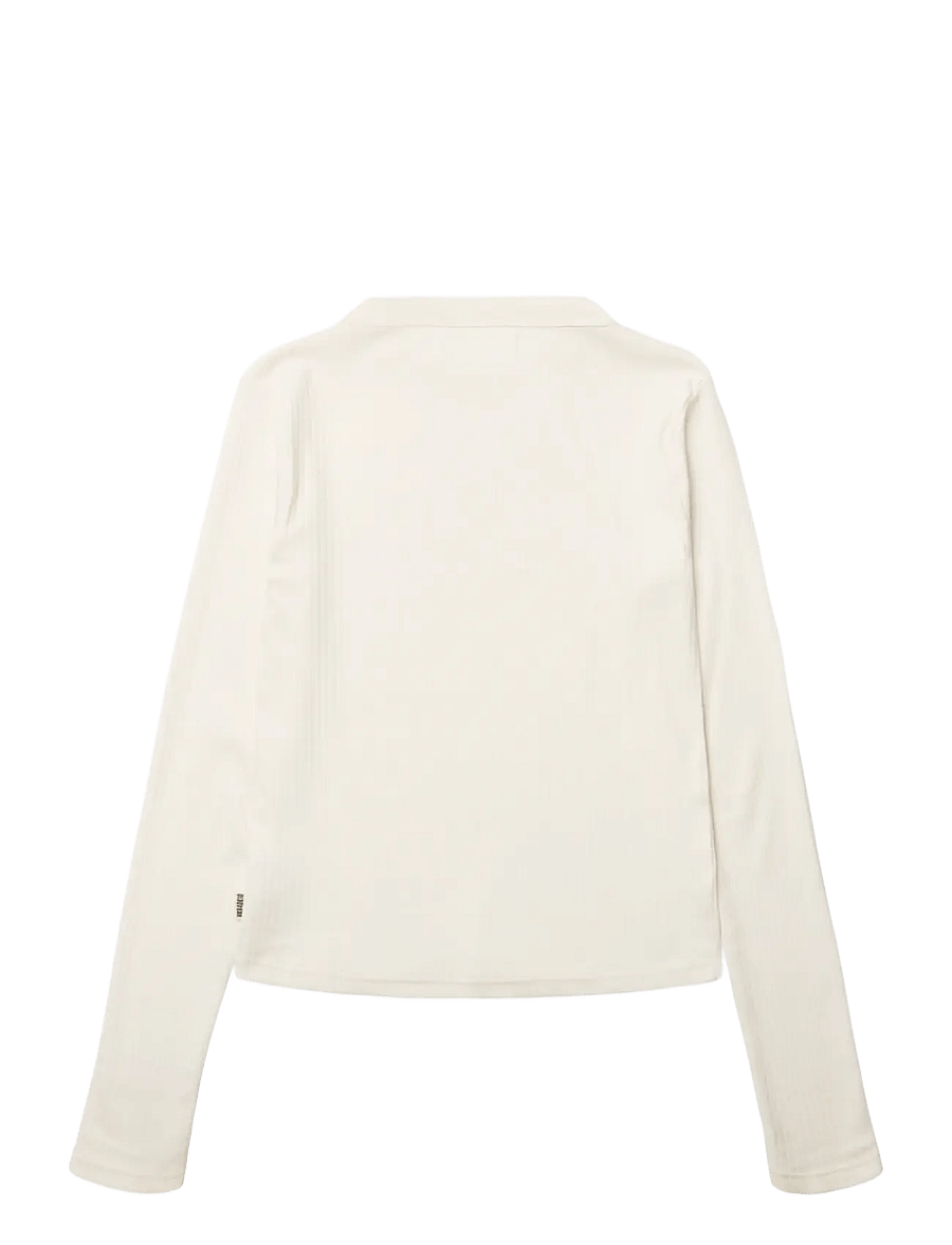 Woodbird - WBXao LS Base Tee - långärmade toppar - off white - 2