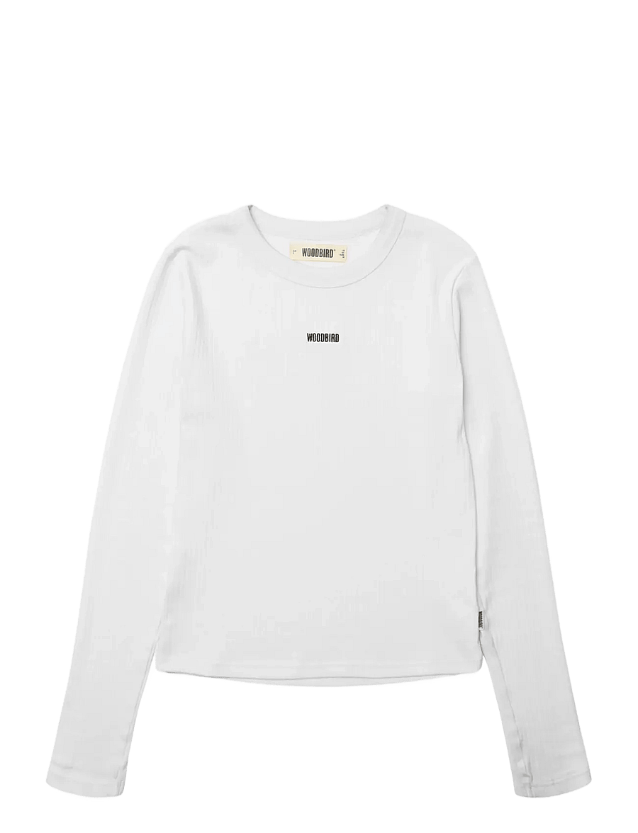 Woodbird - WBXao LS Base Tee - långärmade toppar - white - 0