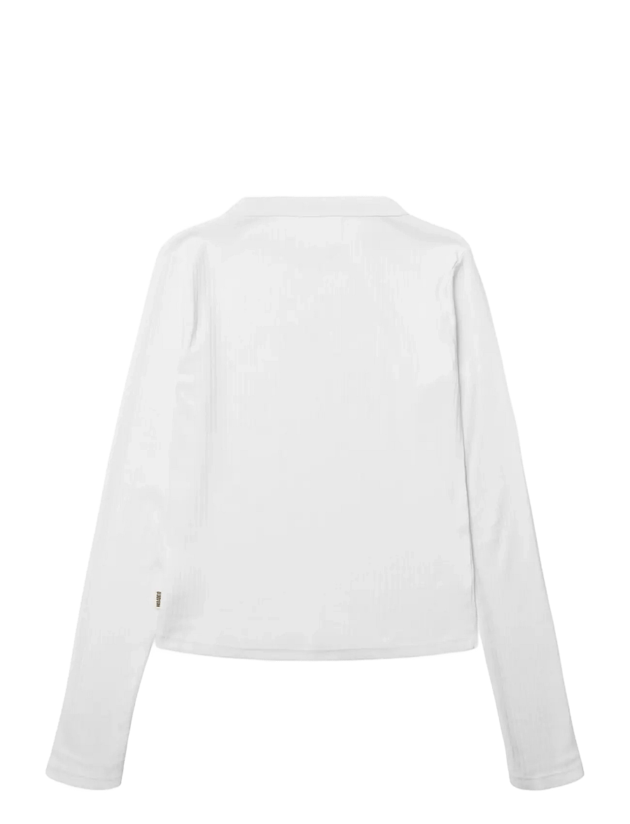 Woodbird - WBXao LS Base Tee - långärmade toppar - white - 1