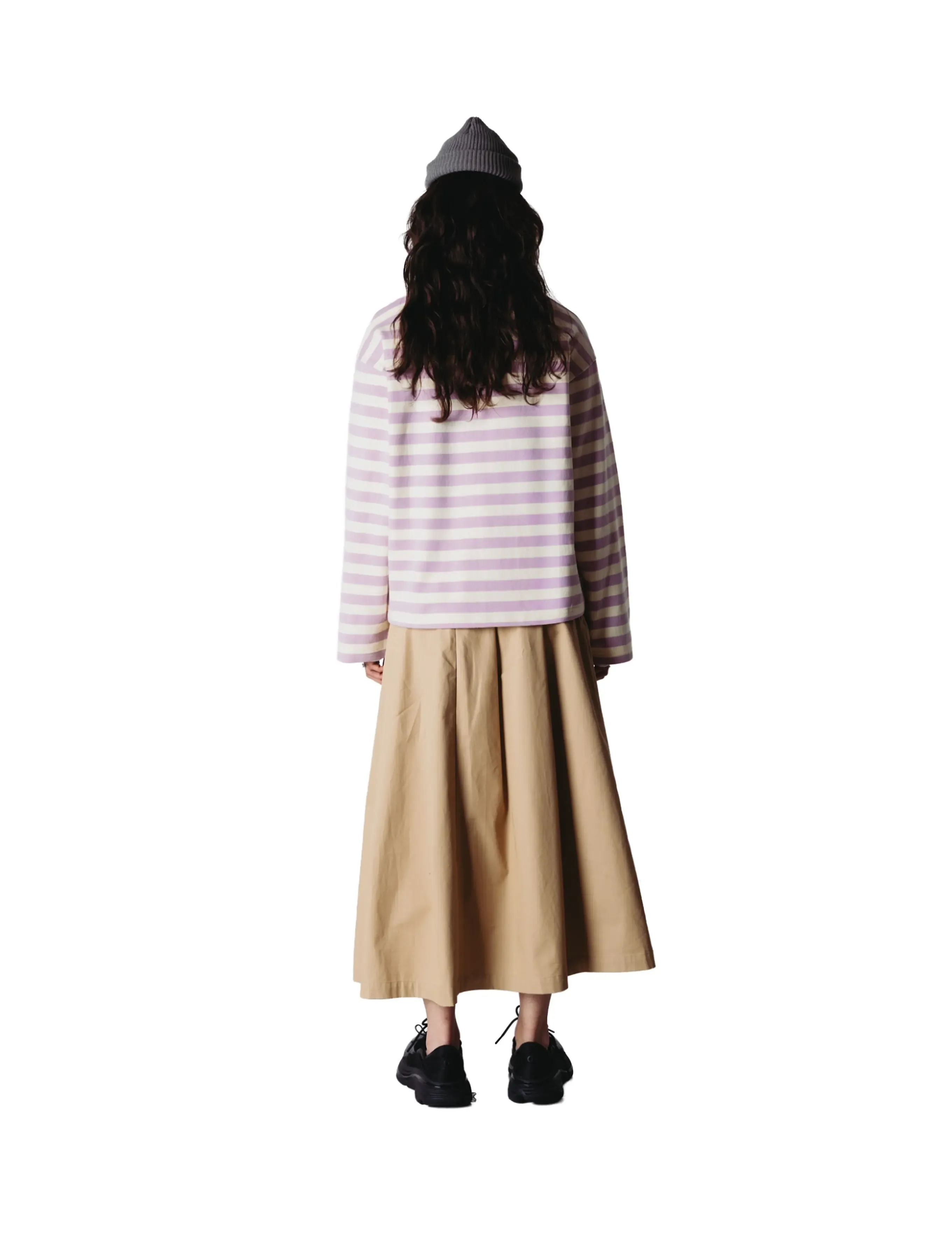 Woodbird - WBJoul Wide Sleeve Stripe Tee - långärmade toppar - white-pink - 4
