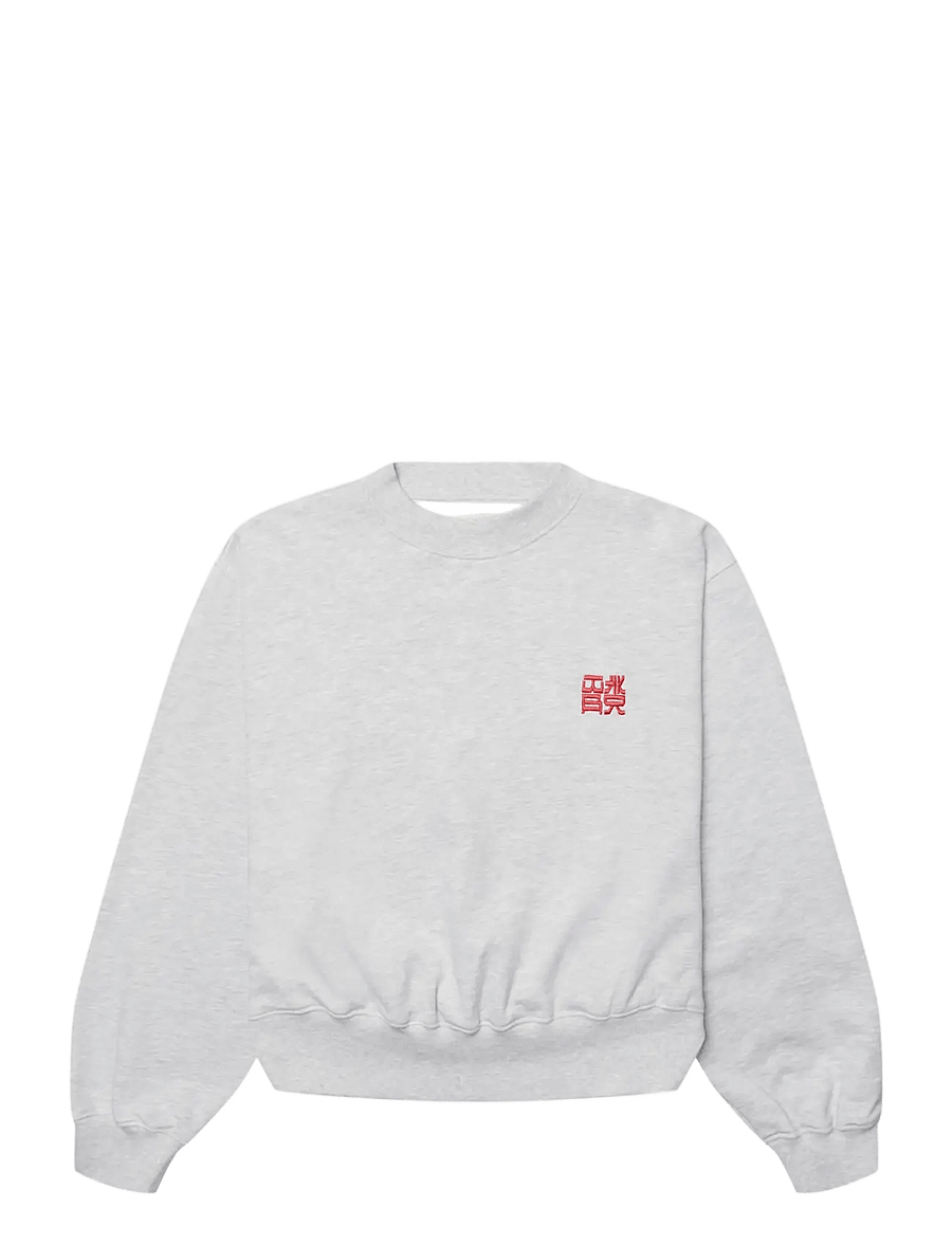 Woodbird - WBFranka HK Crew - sweatshirts - grey melange - 1