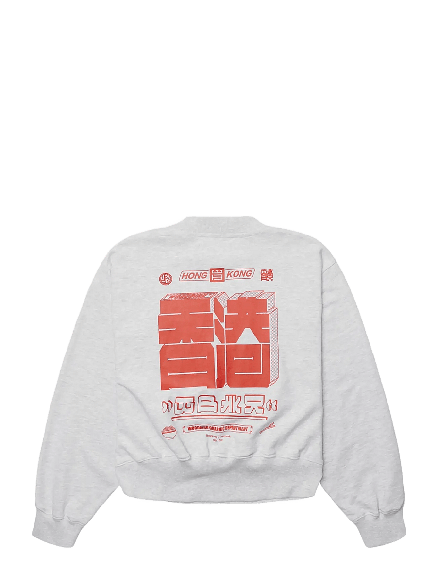 Woodbird - WBFranka HK Crew - sweatshirts - grey melange - 2