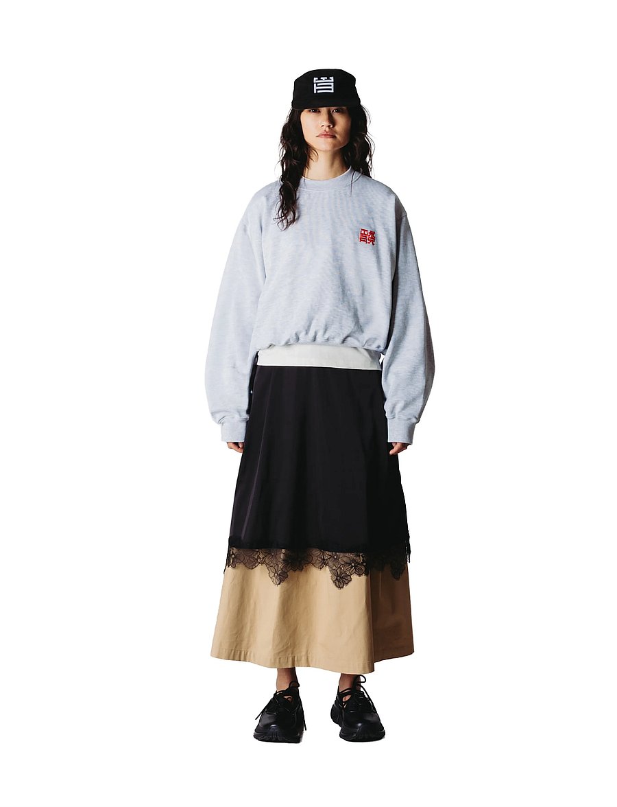 Woodbird - WBFranka HK Crew - sweatshirts - grey melange - 0