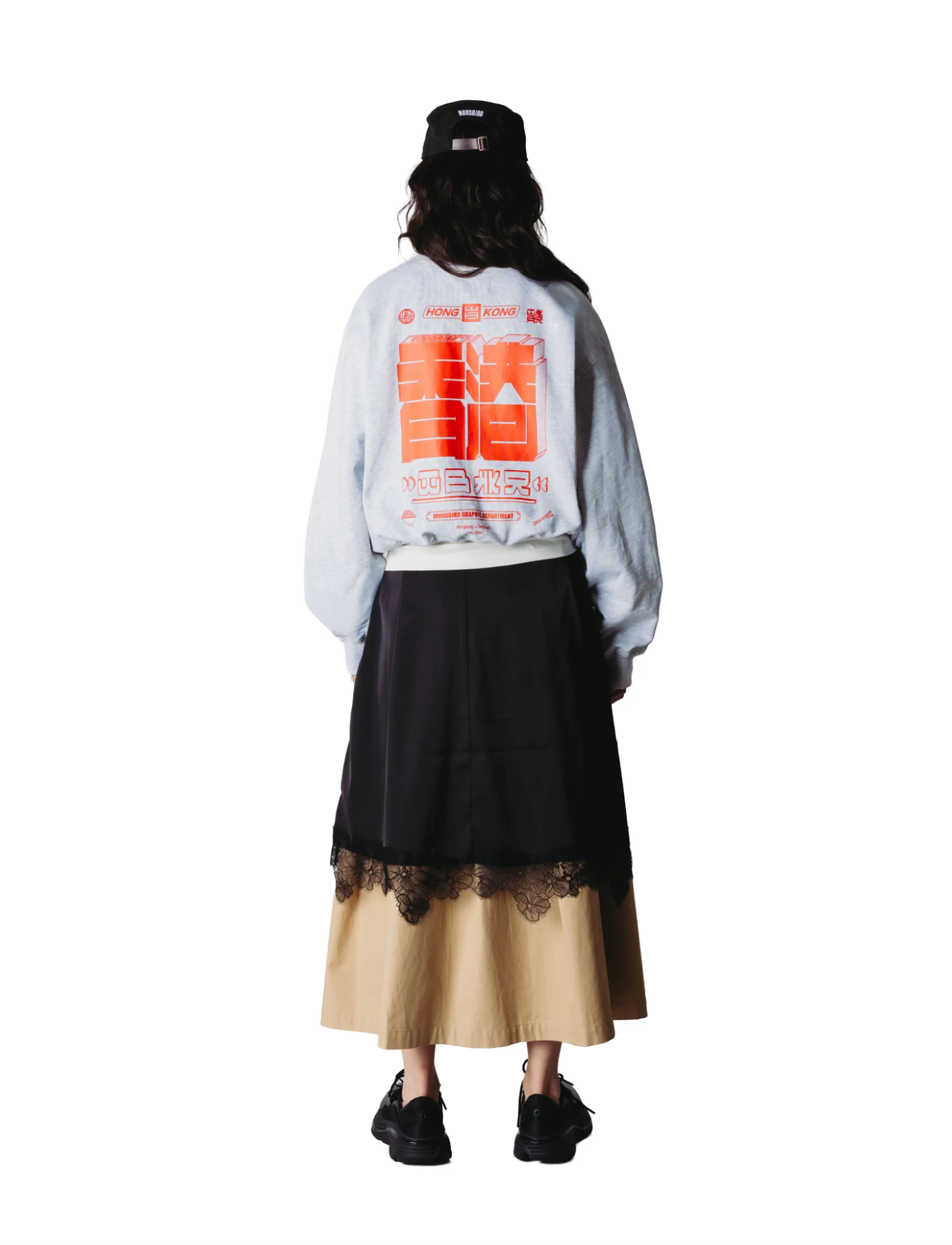 Woodbird - WBFranka HK Crew - sweatshirts - grey melange - 4
