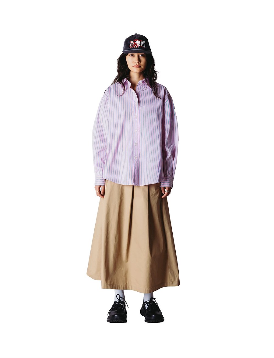 Woodbird - WBLiva Stripe Shirt - langärmlige hemden - pink - 0