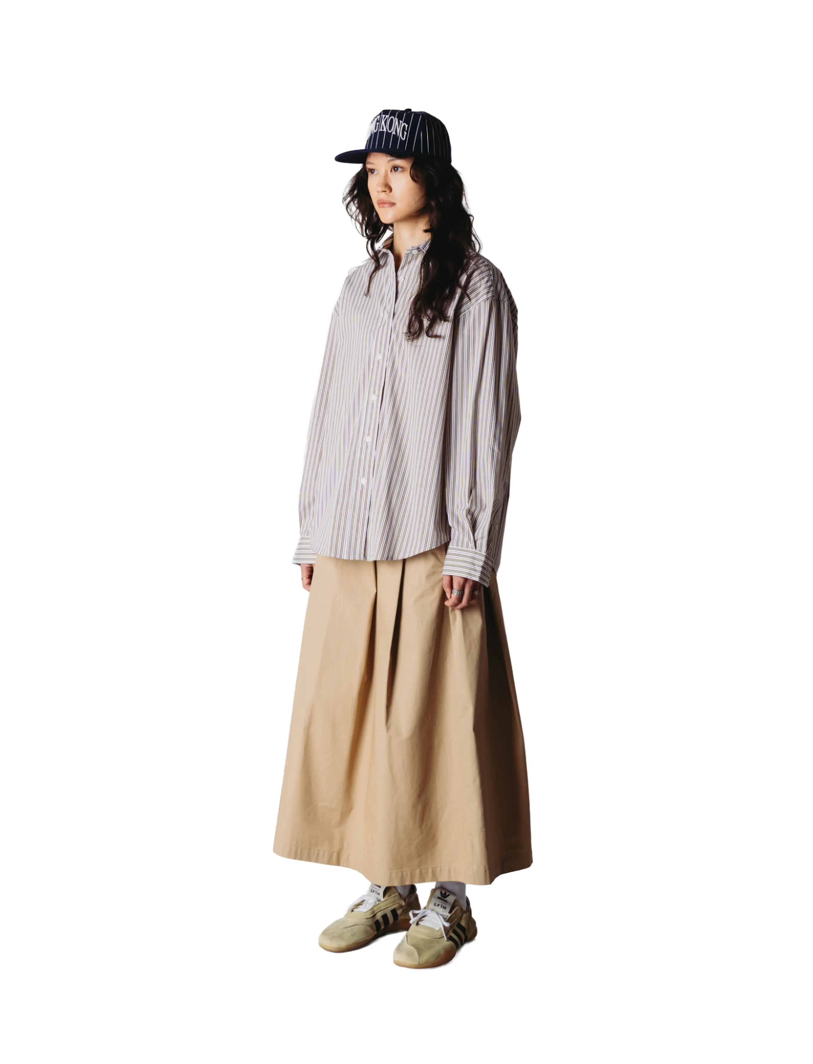 Woodbird - WBLiva Stripe Shirt - long-sleeved shirts - taupe brown - 3